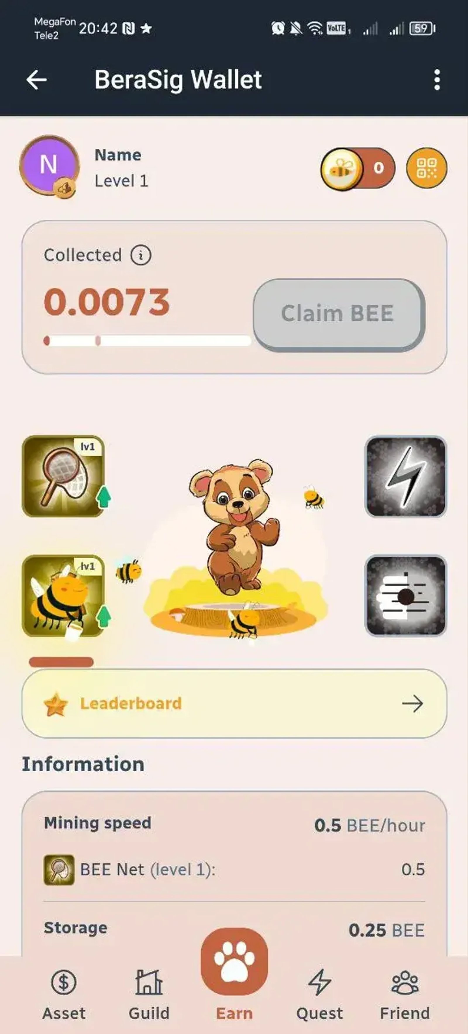 Bera Bee Catcher в Телеграм — скриншот 2