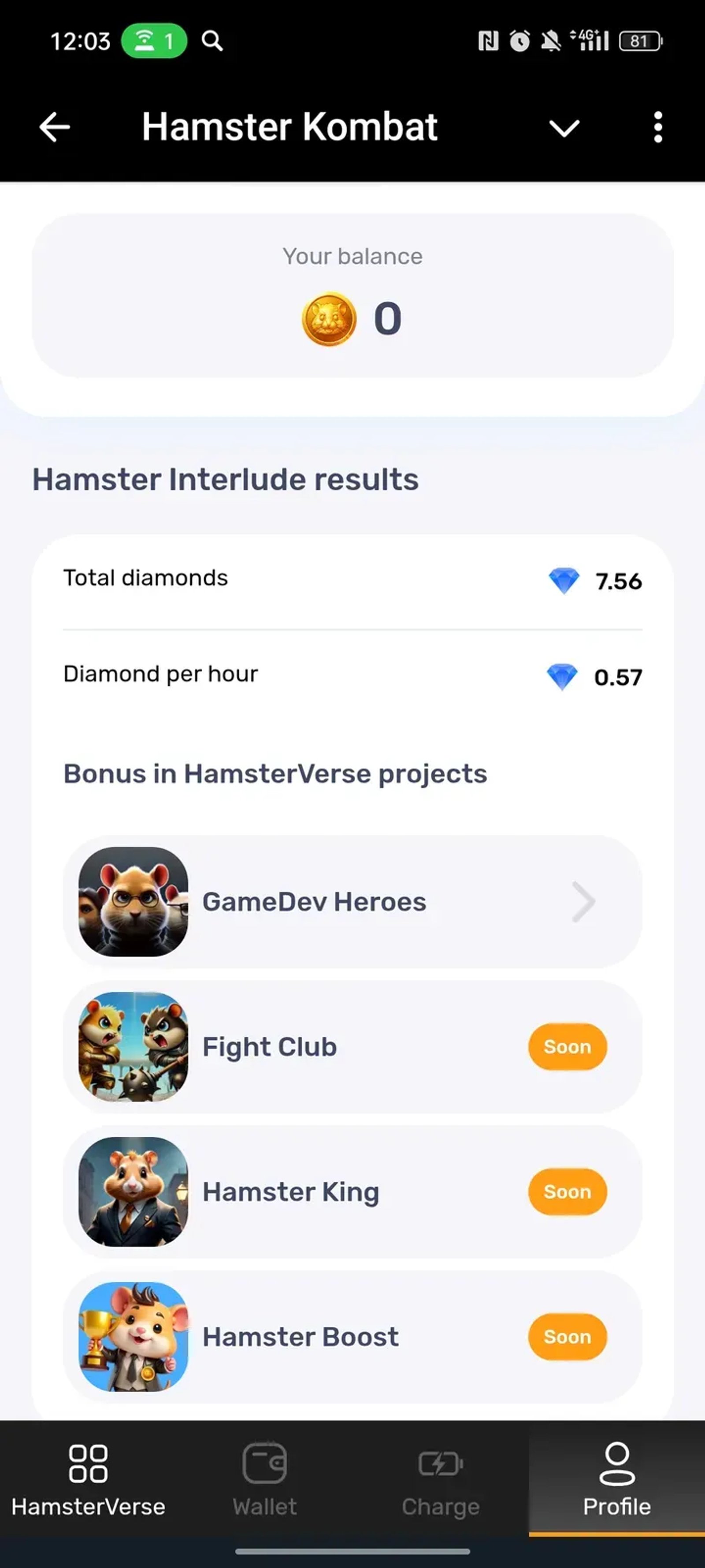 Hamster Kombat в Телеграм — скриншот 3