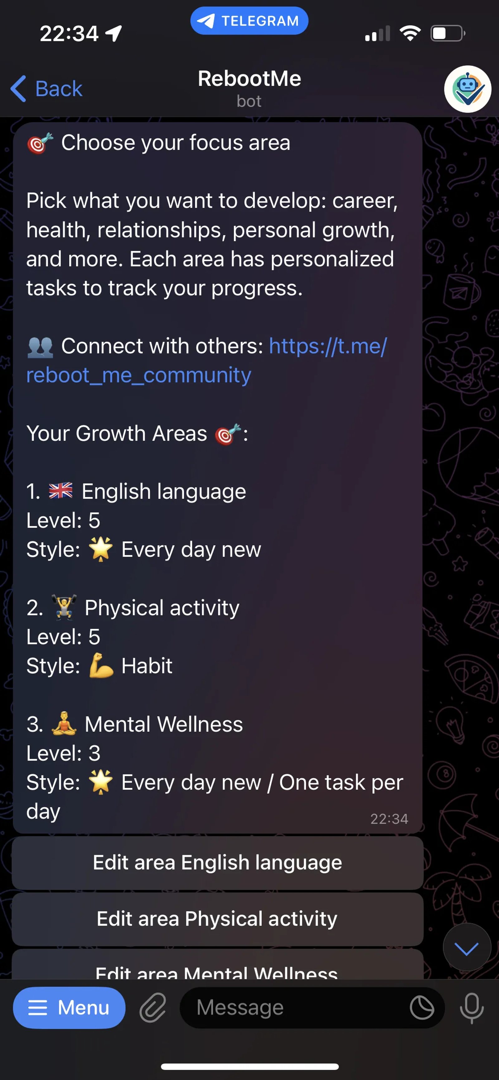 RebootMe Telegram Screenshot 1