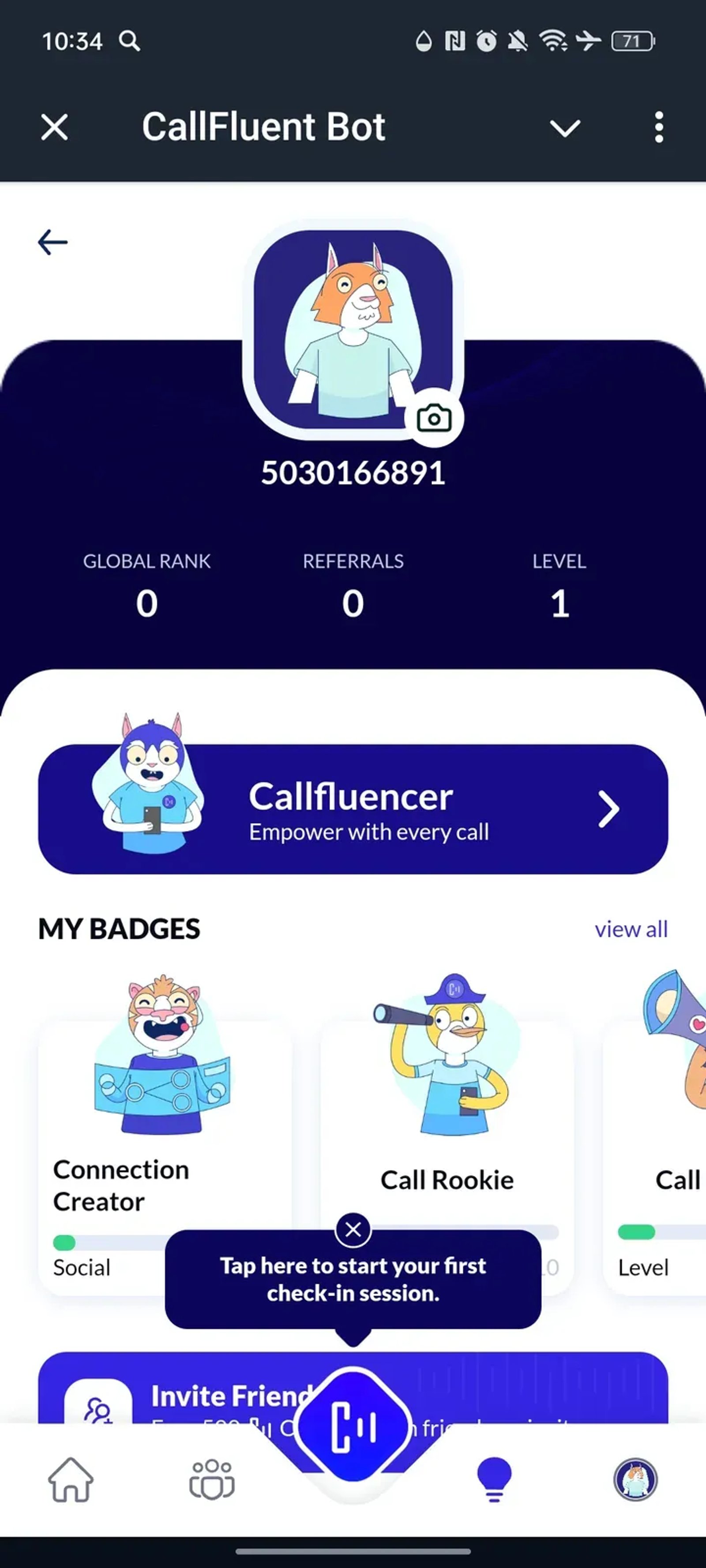 CallFluent Bot в Телеграм — скриншот 4
