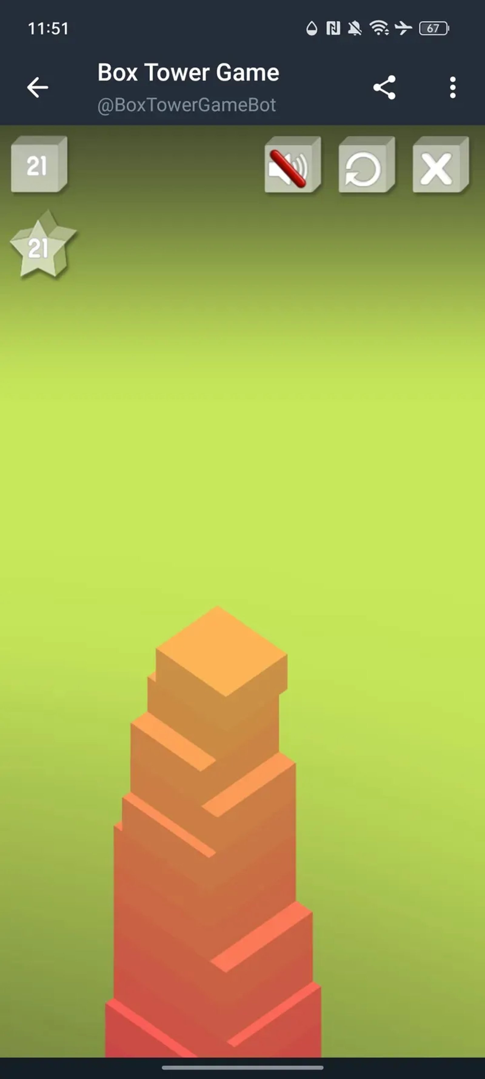 Box Tower Game в Телеграм — скриншот 3
