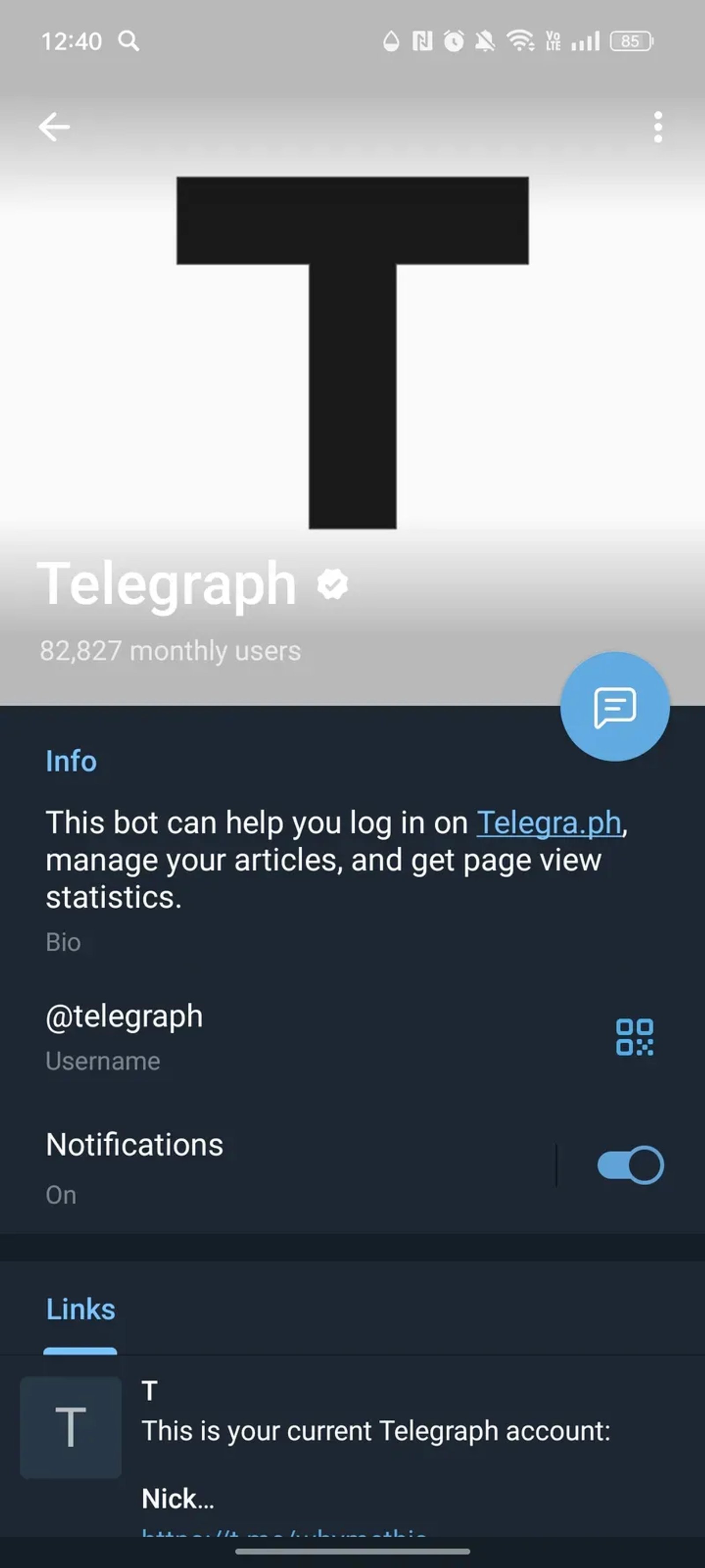 Telegraph в Телеграм — скриншот 4