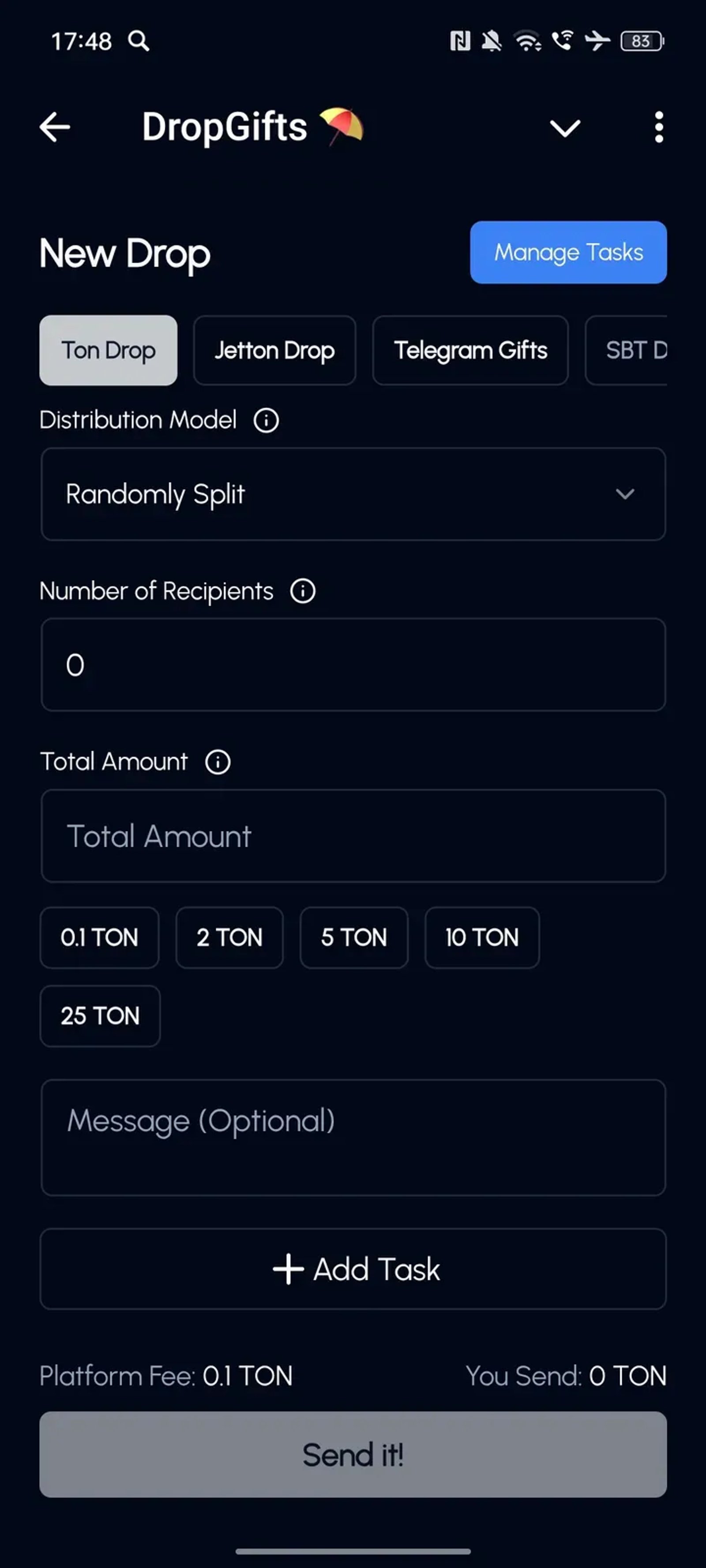 DropGifts ⛱ в Телеграм — скриншот 2