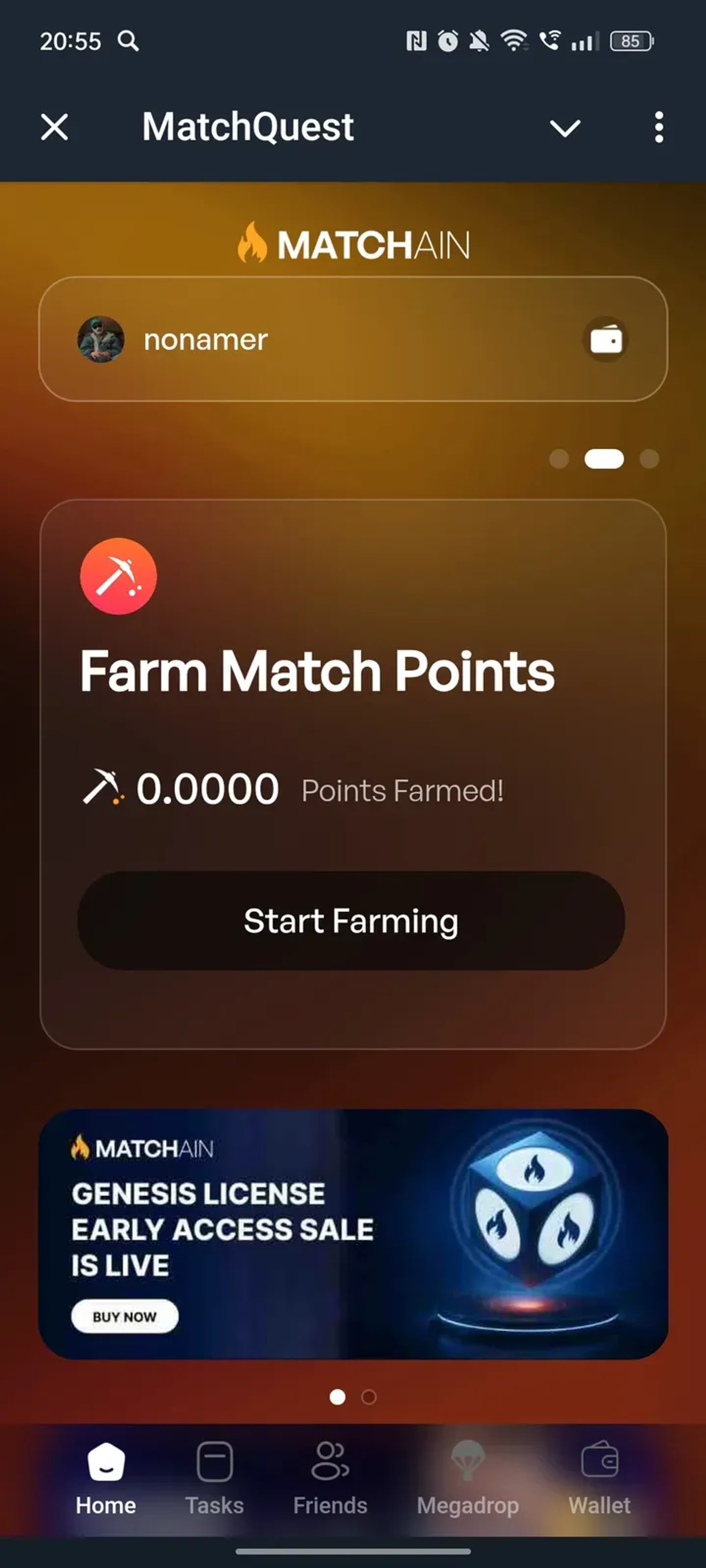 MatchQuest в Телеграм — скриншот 1