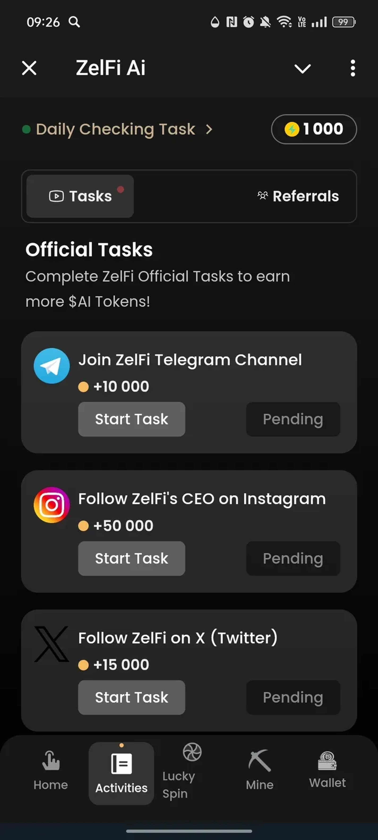 ZelFi Ai в Телеграм — скриншот 2