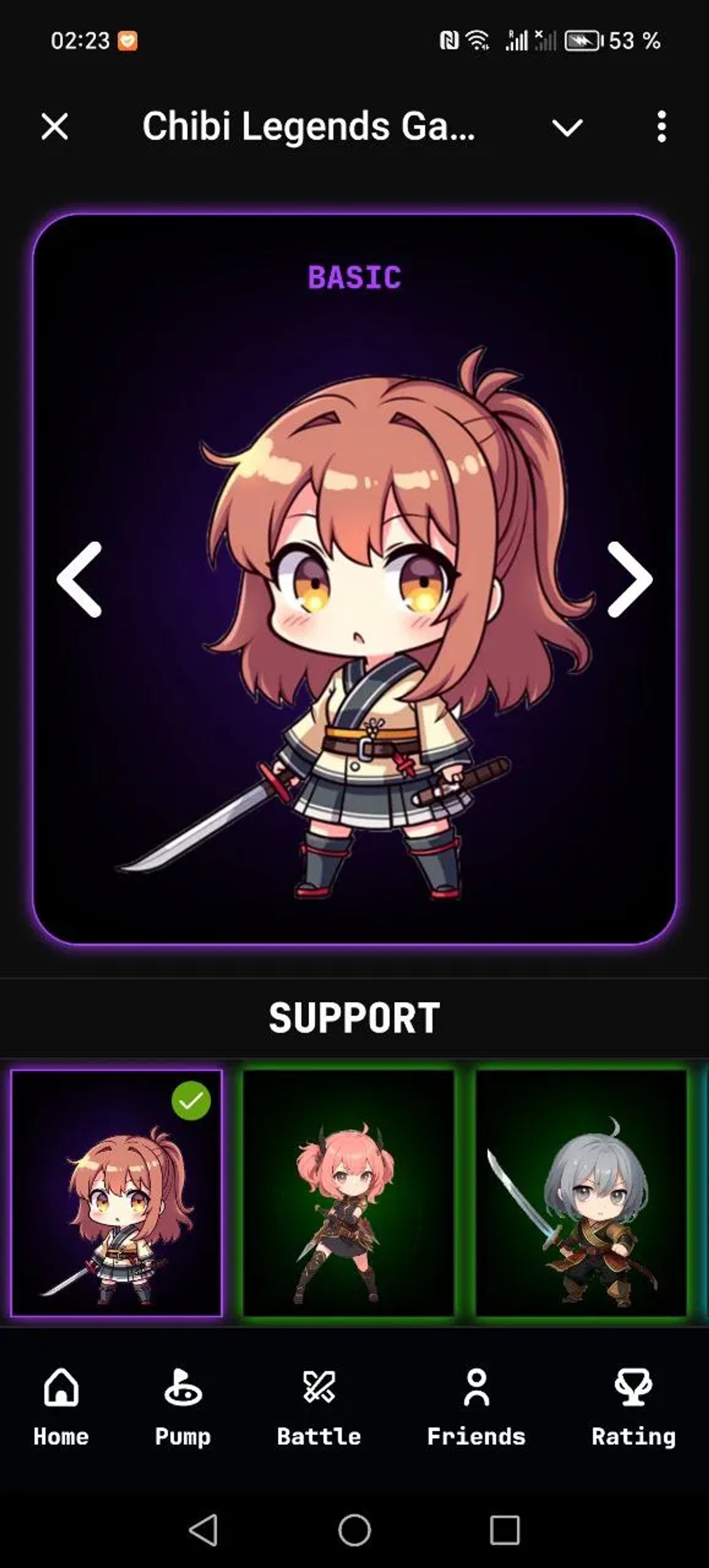 Chibi Legends Game в Телеграм — скриншот 5