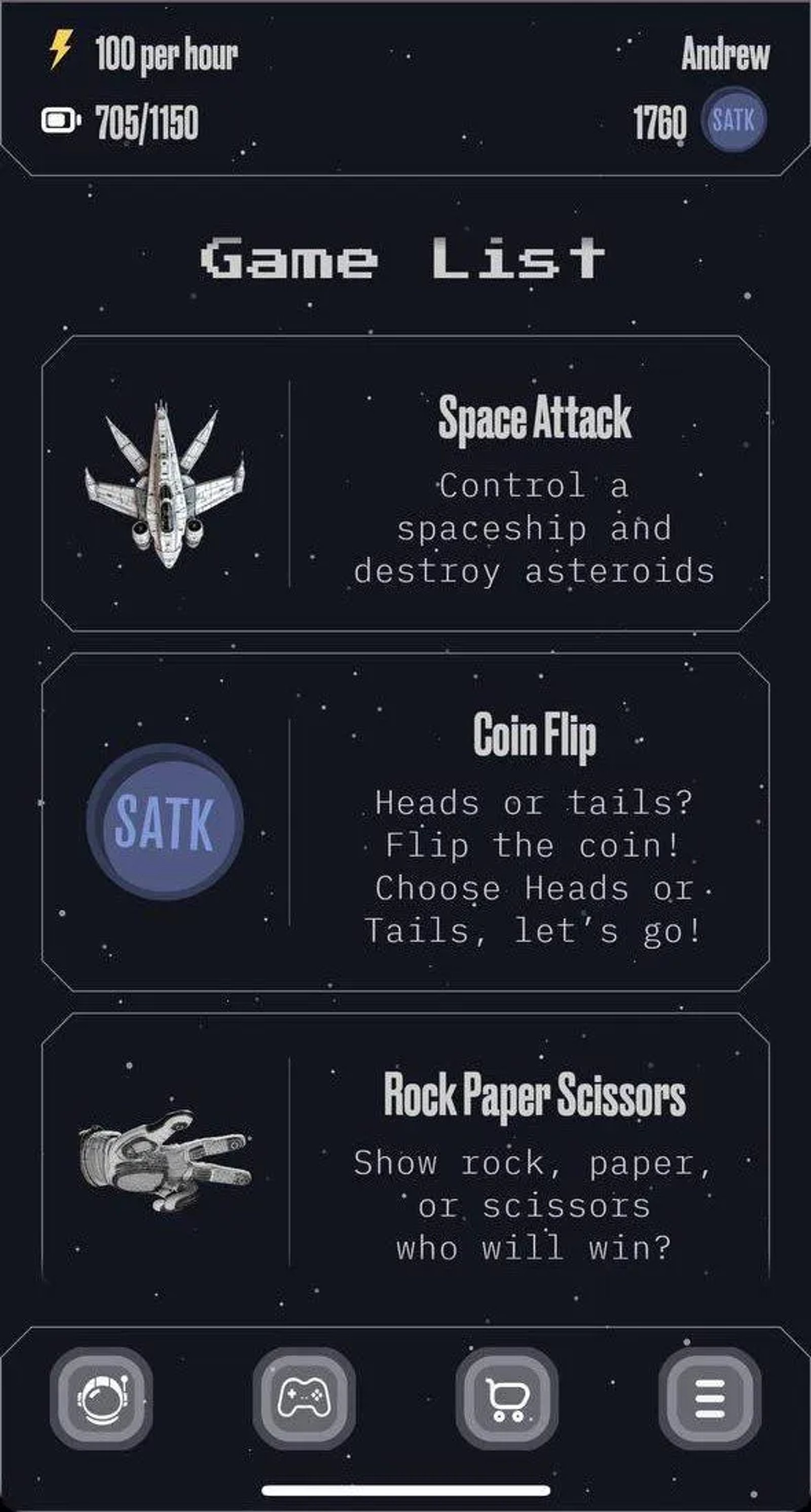 Space Attack в Телеграм — скриншот 6