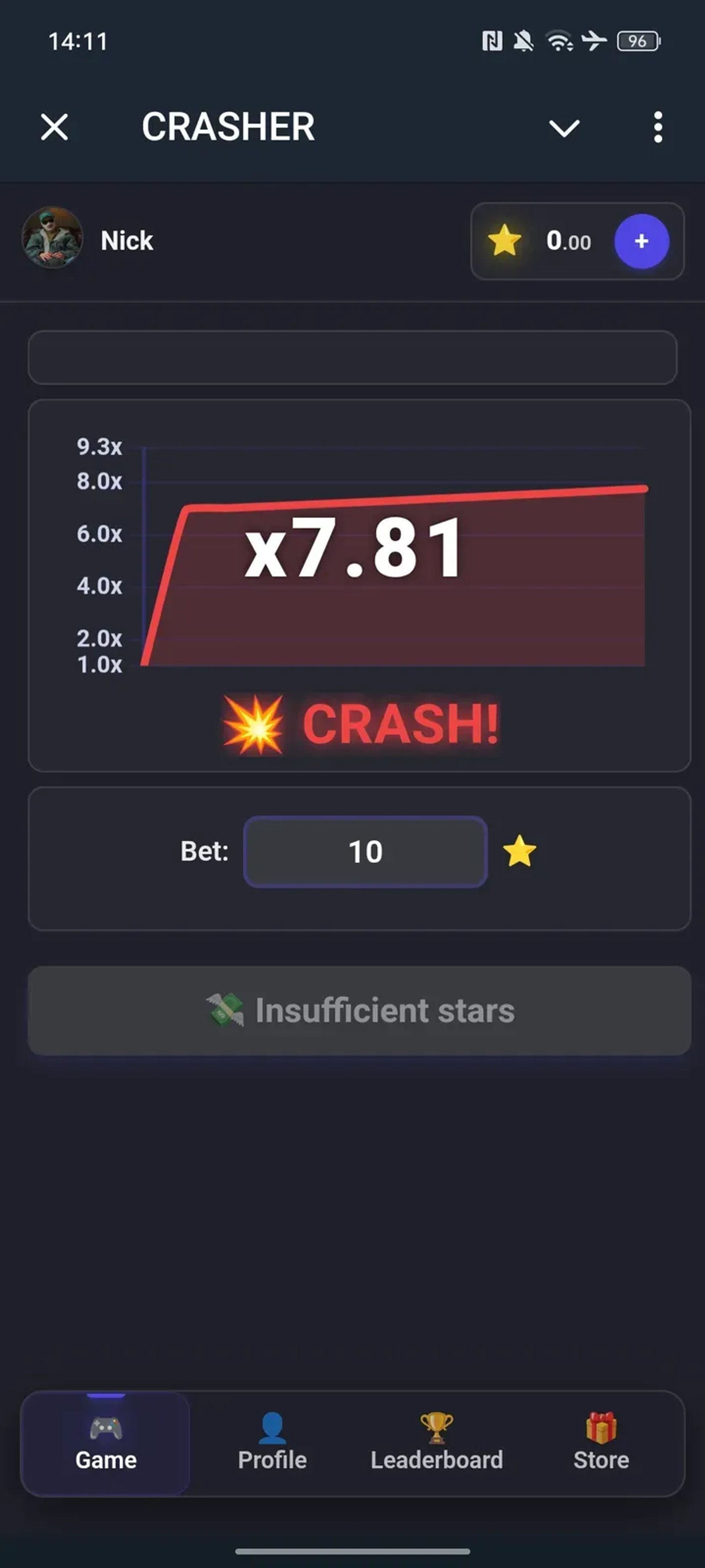 CRASHER Telegram Screenshot 1