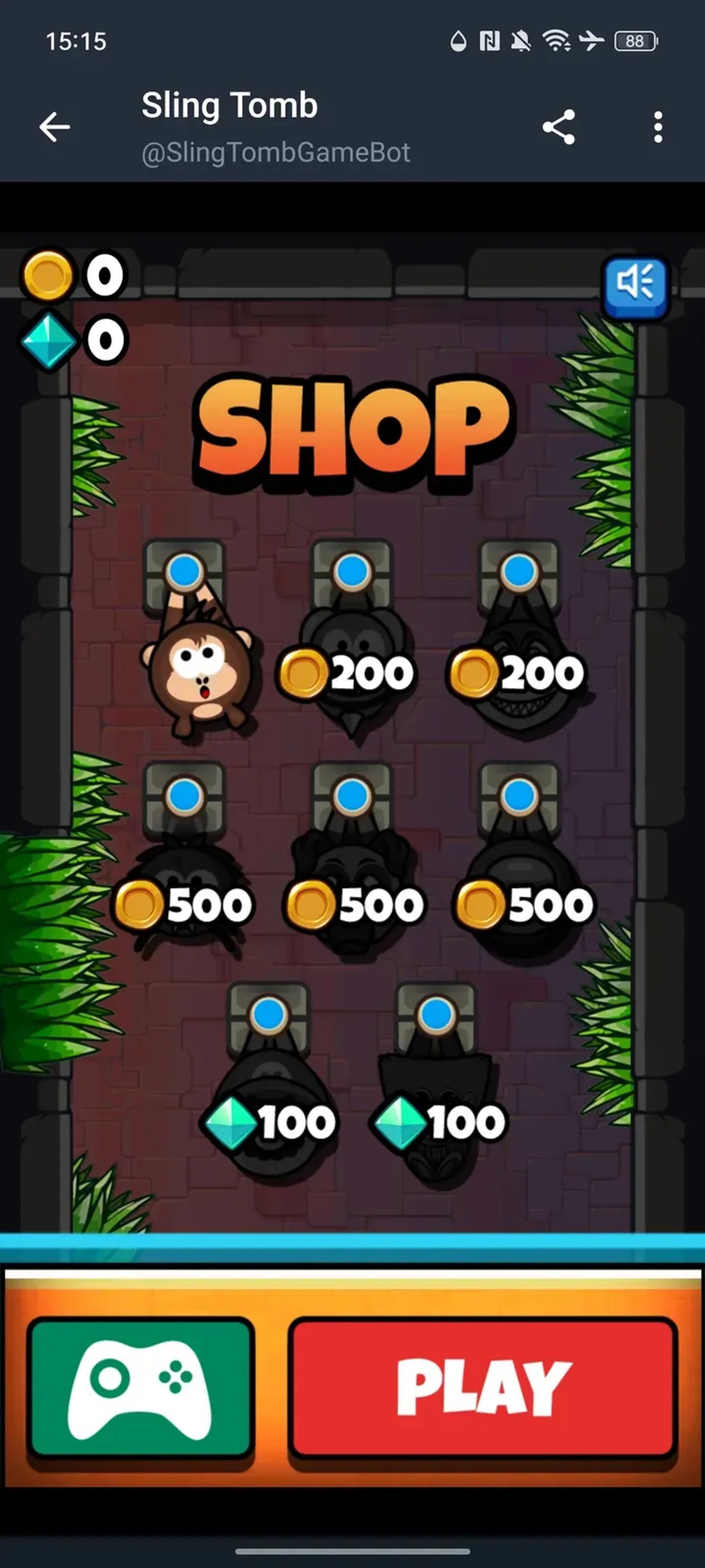 Sling Tomb Game в Телеграм — скриншот 2