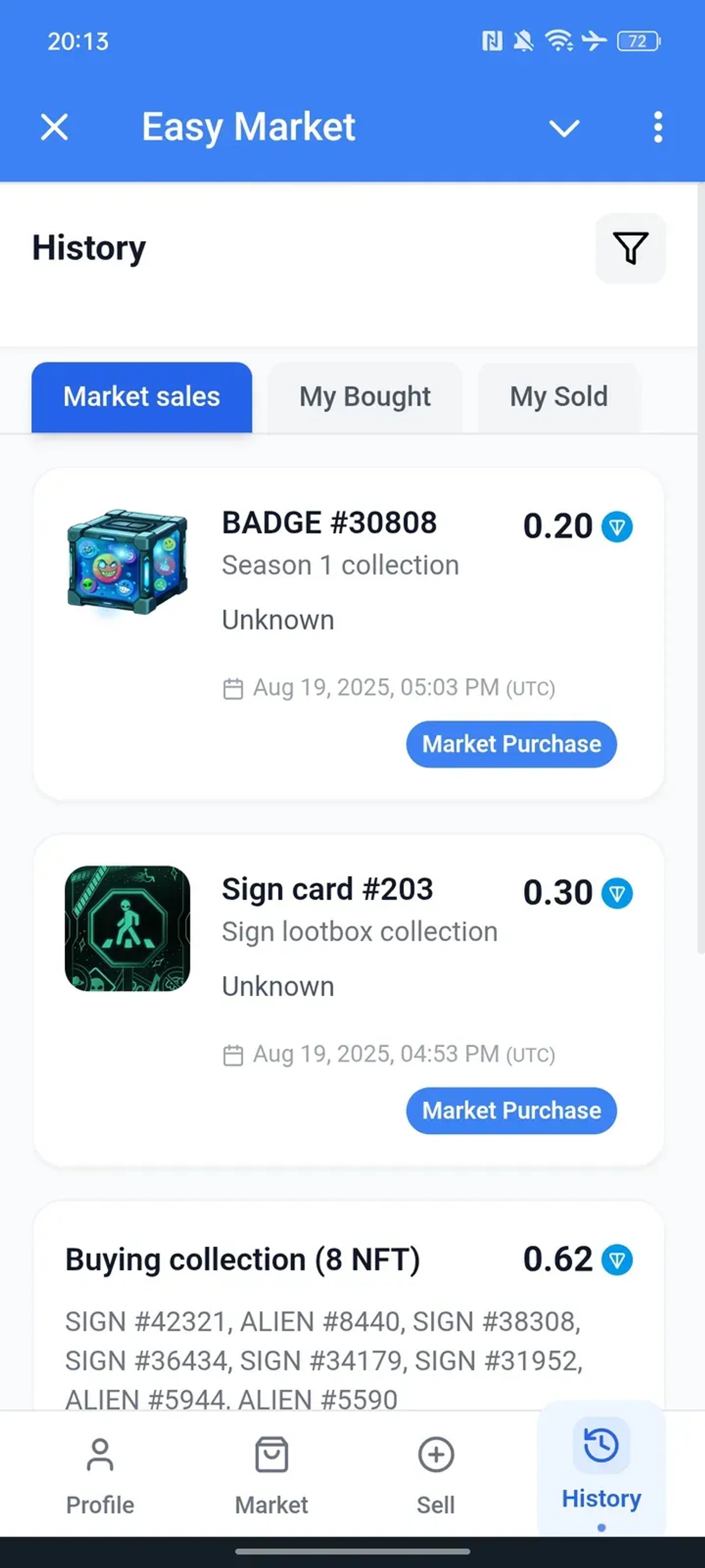 Easy Market в Telegram — скриншот 4