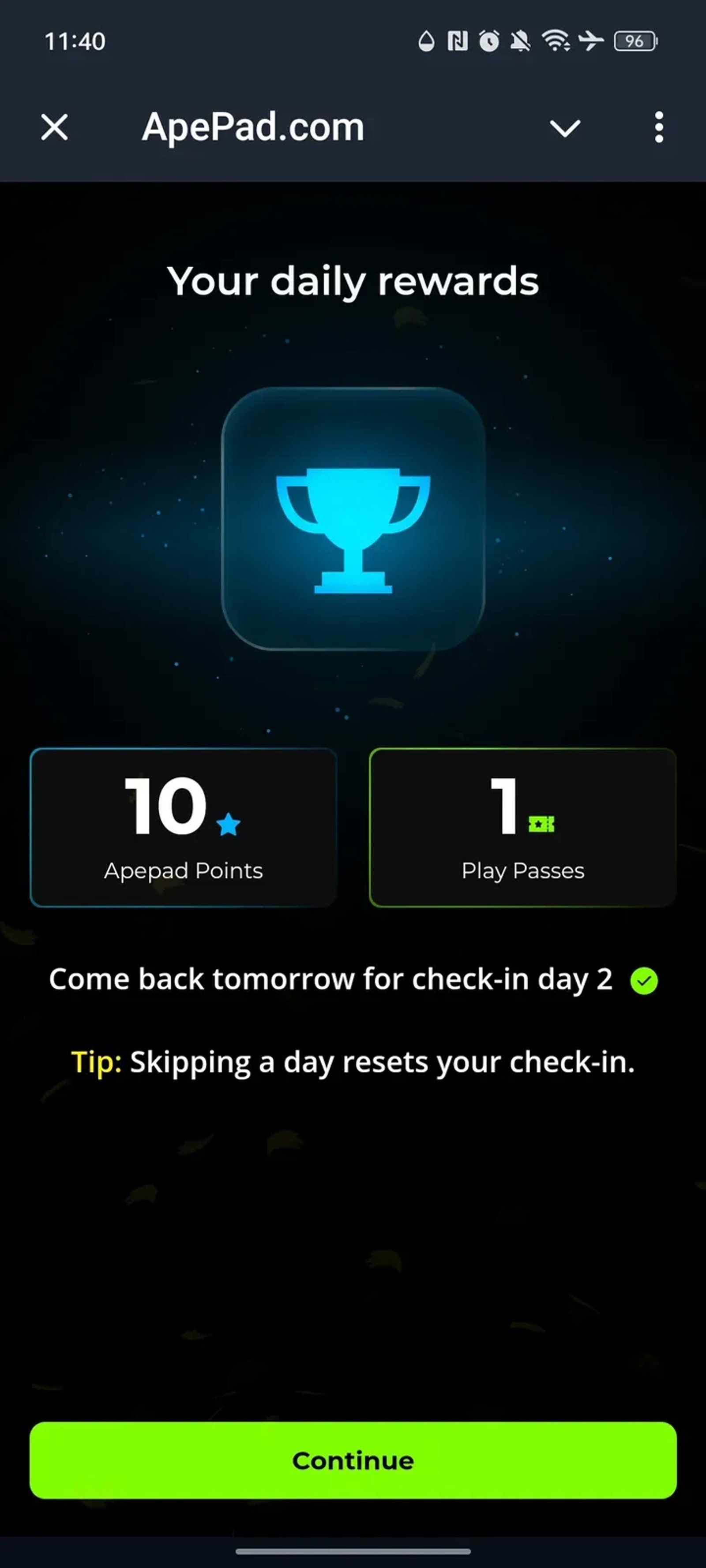 ApePad.com в Телеграм — скриншот 1