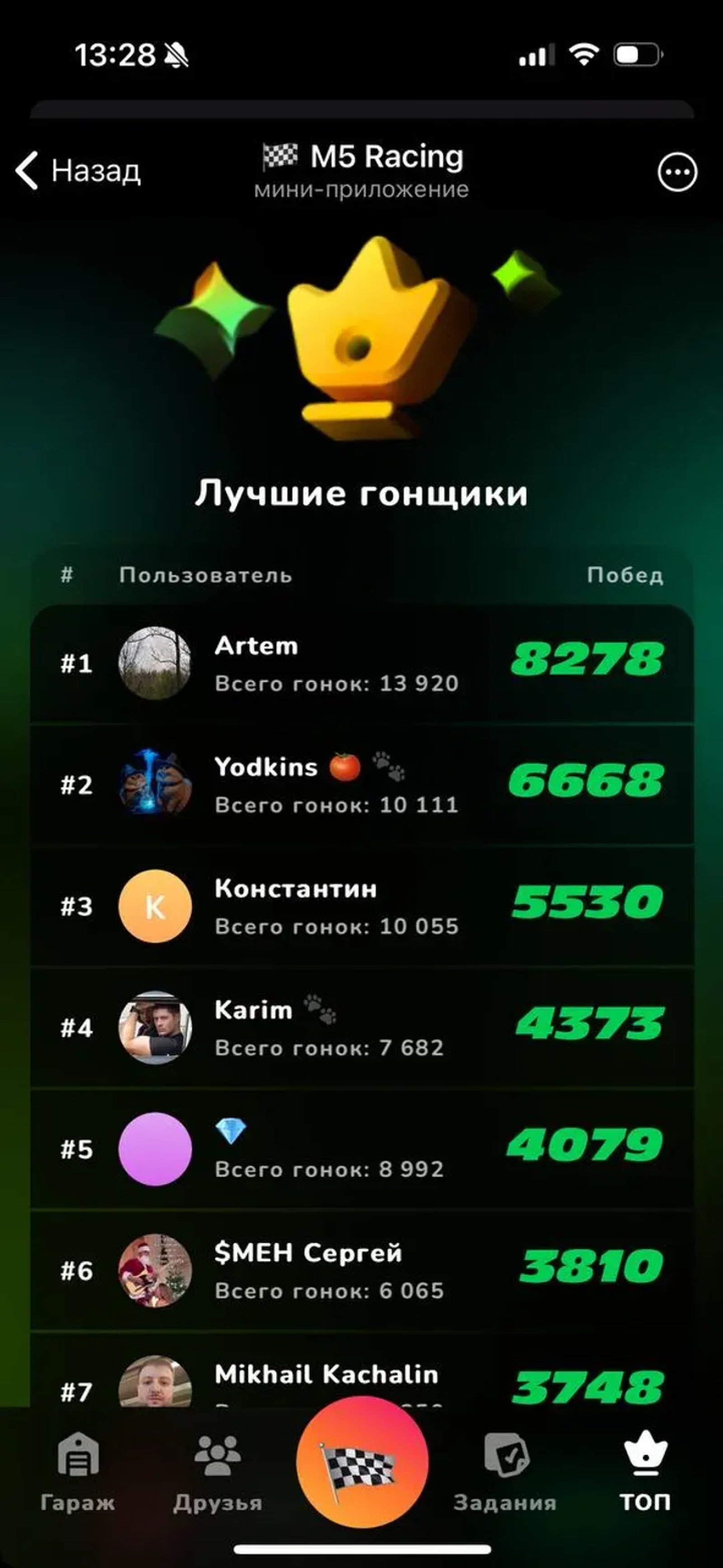 🏁 M5 Racing в Телеграм — скриншот 2