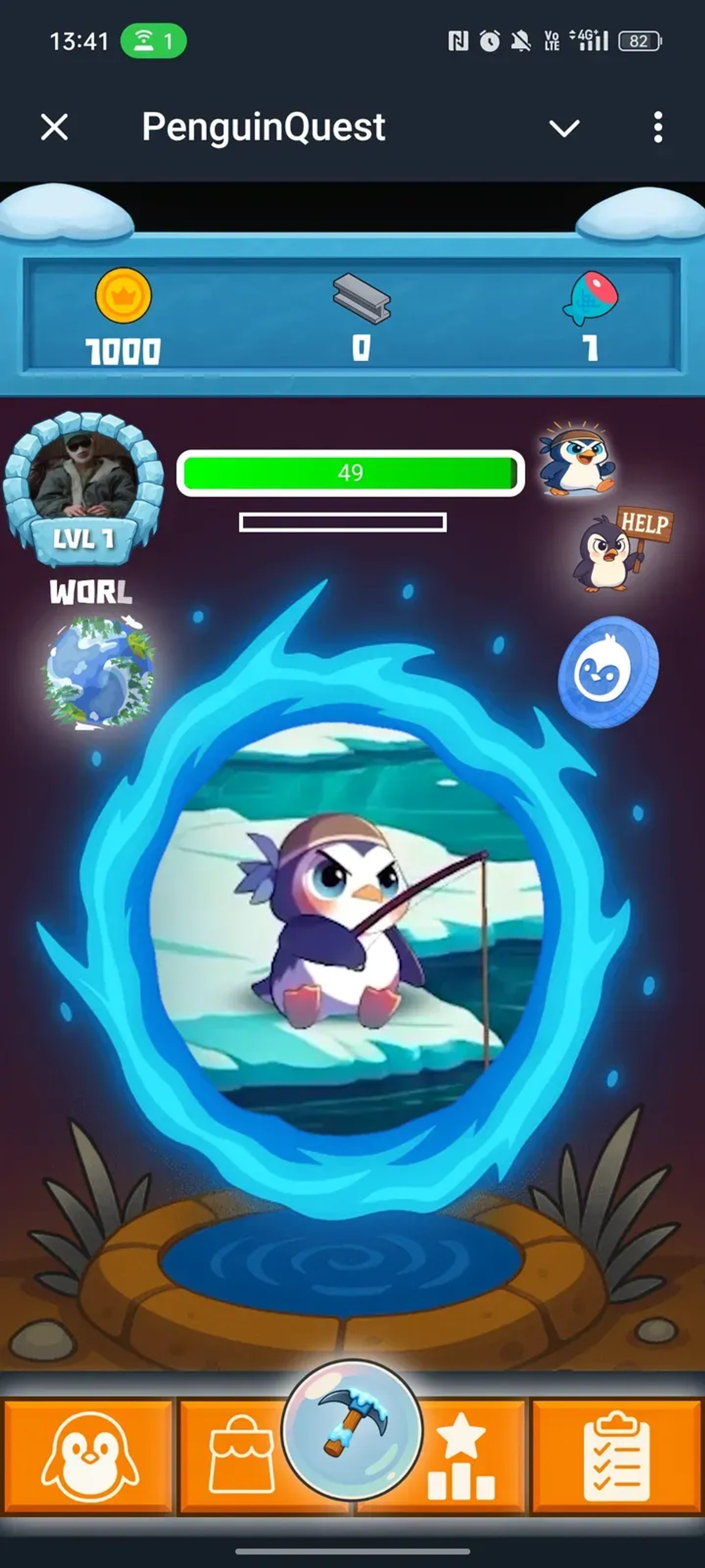 PenguinQuest в Телеграм — скриншот 1