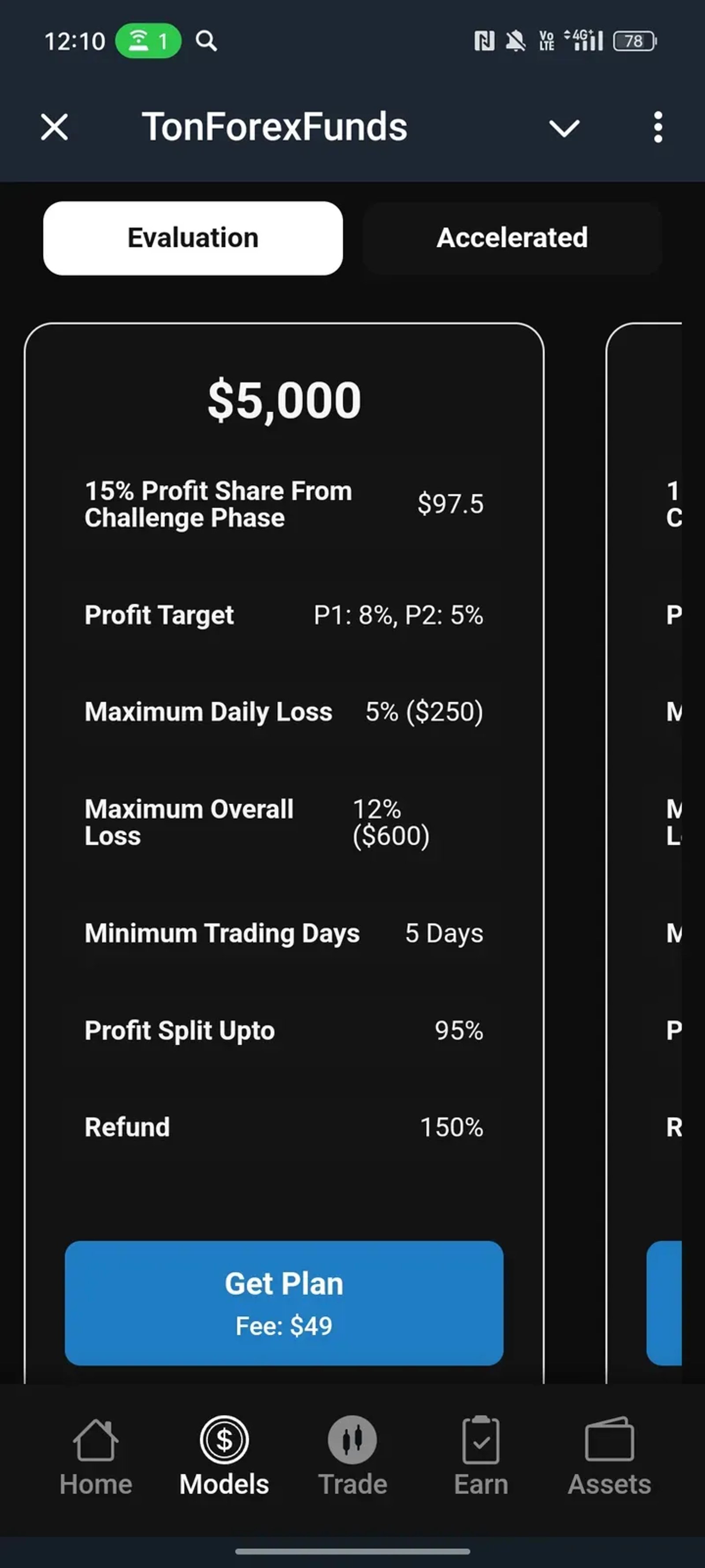 TonForexFunds в Телеграм — скриншот 3