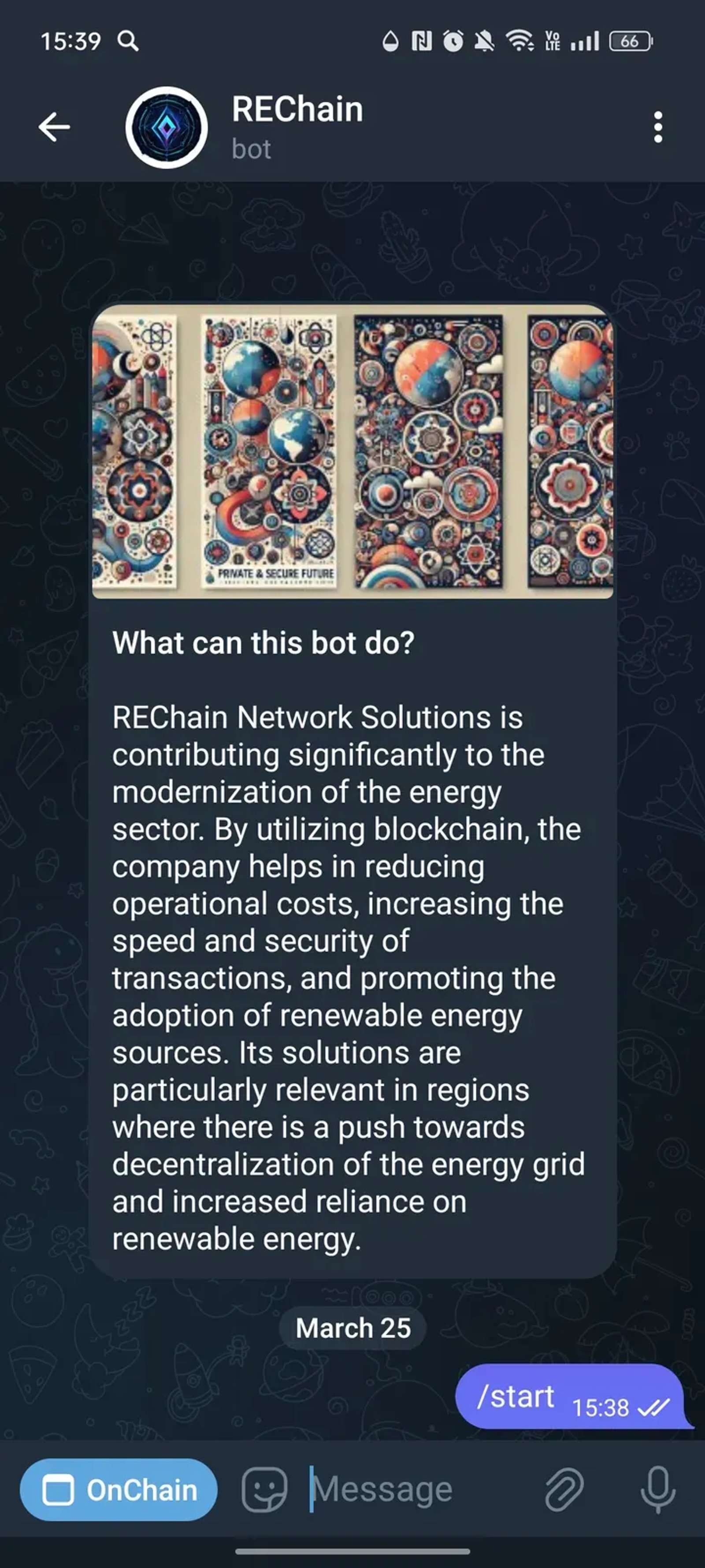 REChain в Телеграм — скриншот 3
