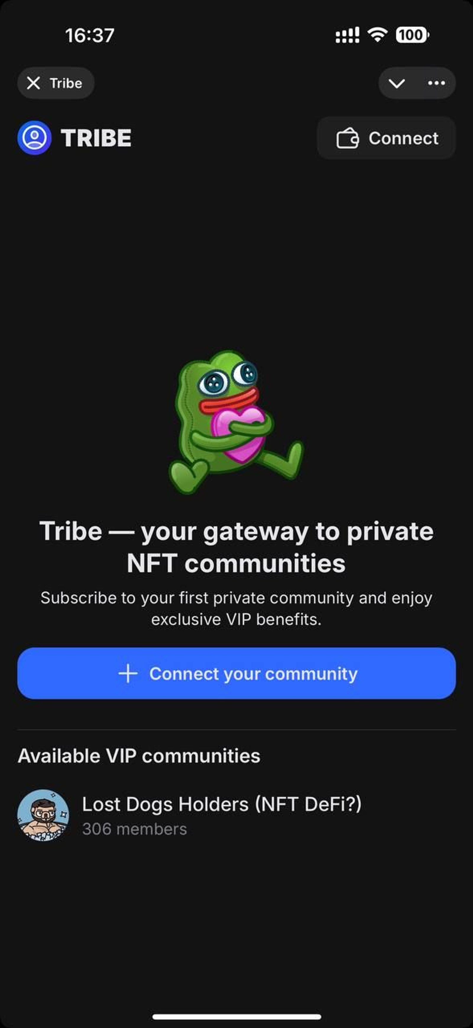 Tribe в Telegram — скриншот 1