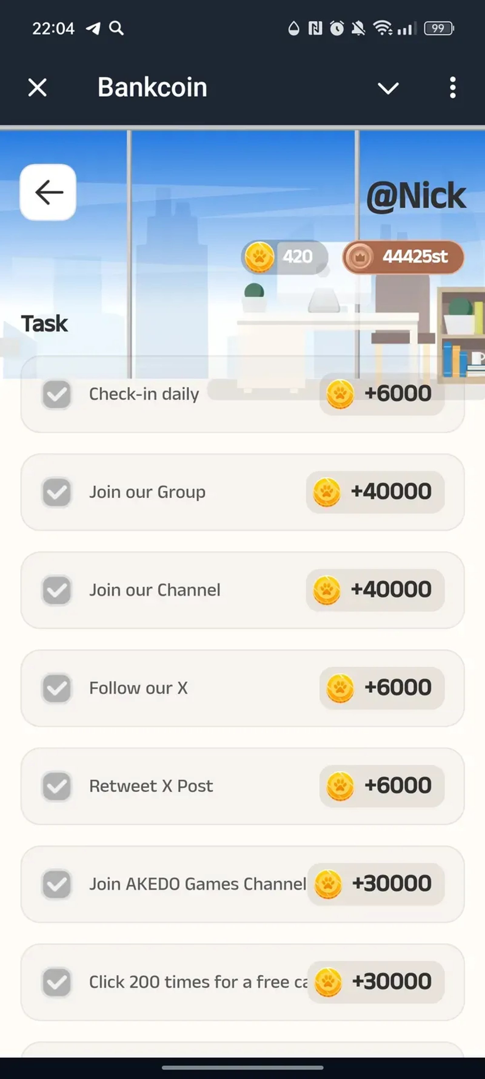 Bankcoin в Телеграм — скриншот 3