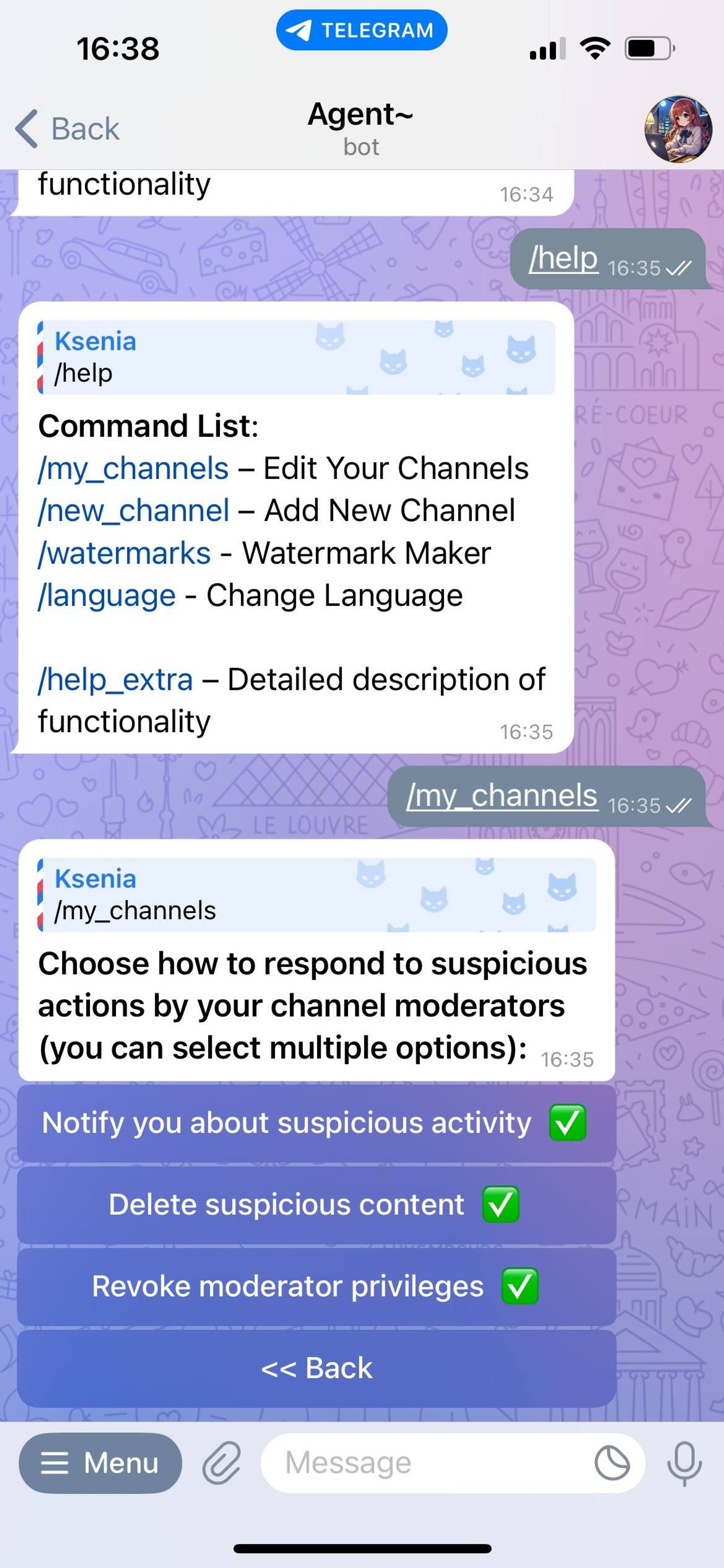 Agent~ Telegram Screenshot 5