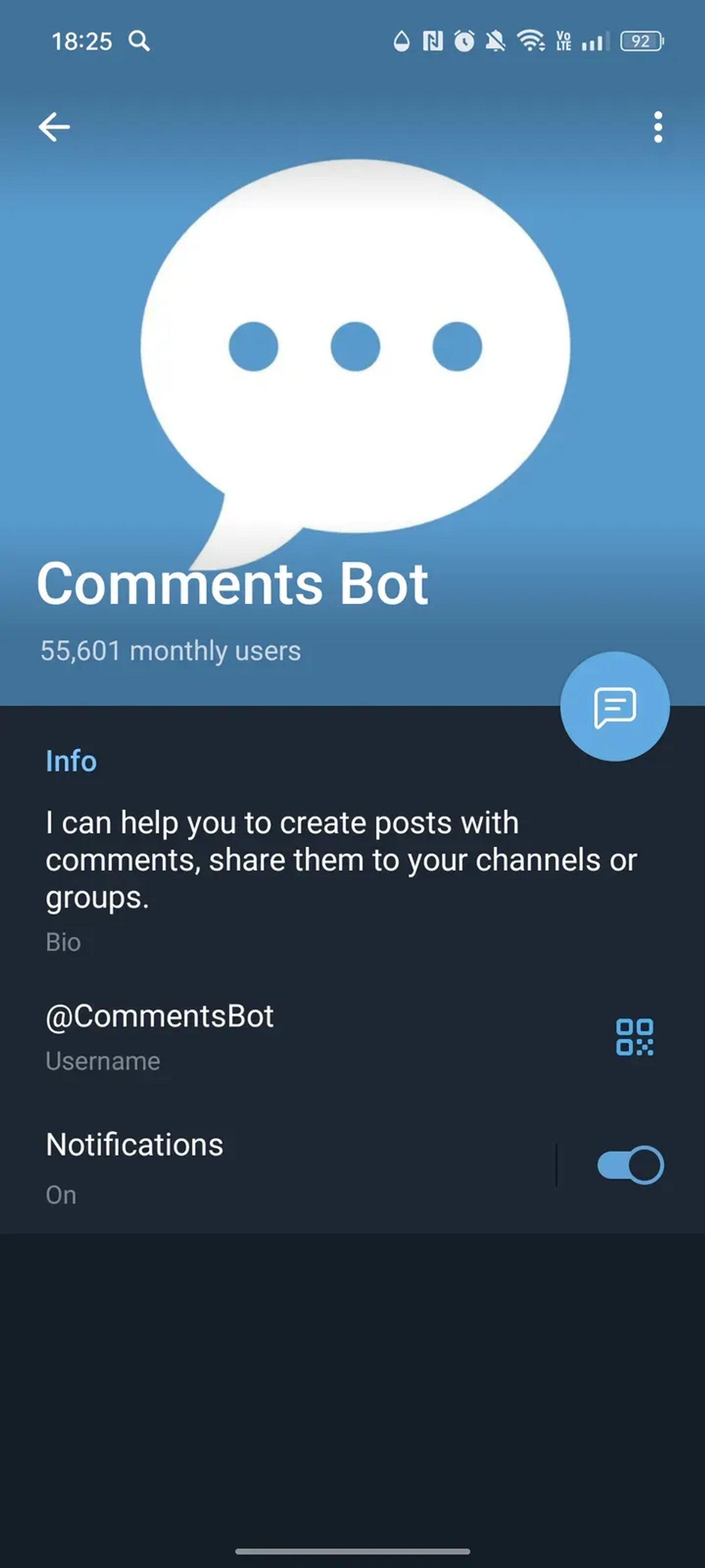 Comments Bot в Телеграм — скриншот 4