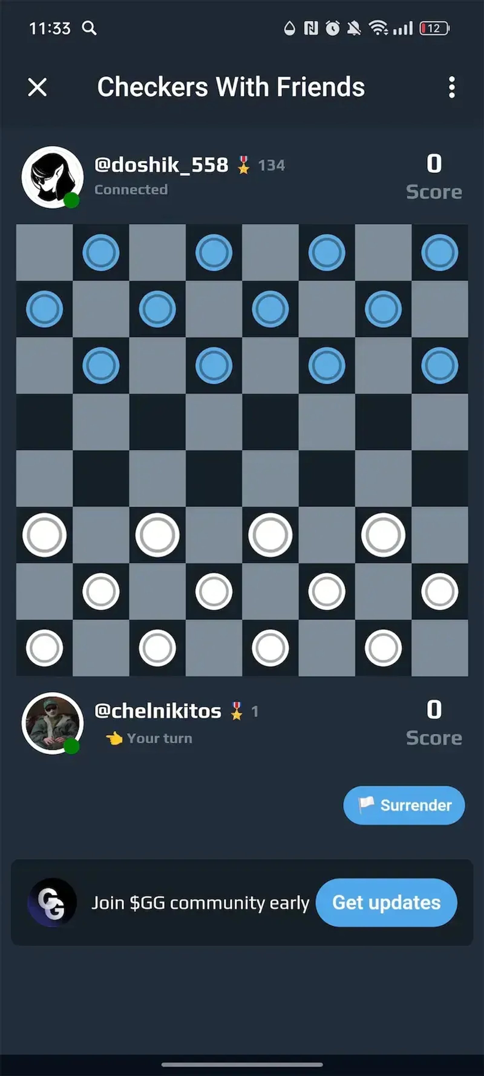 Checkers With Friends в Телеграм — скриншот 4