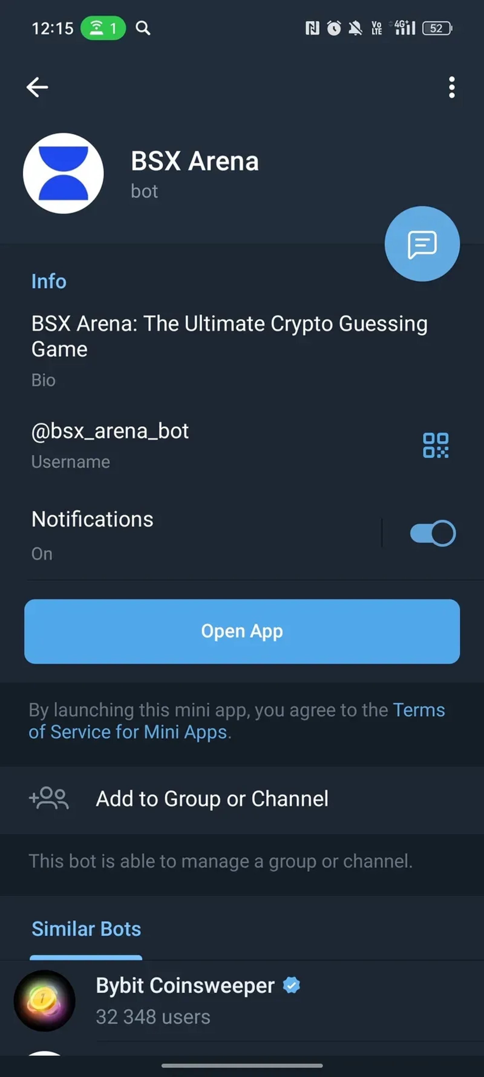 BSX Arena в Телеграм — скриншот 3