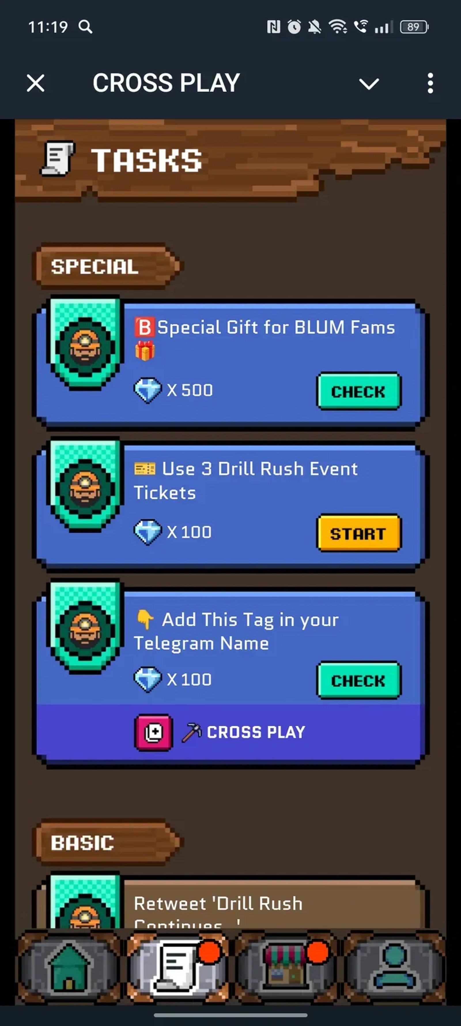 CROSS PLAY в Телеграм — скриншот 2