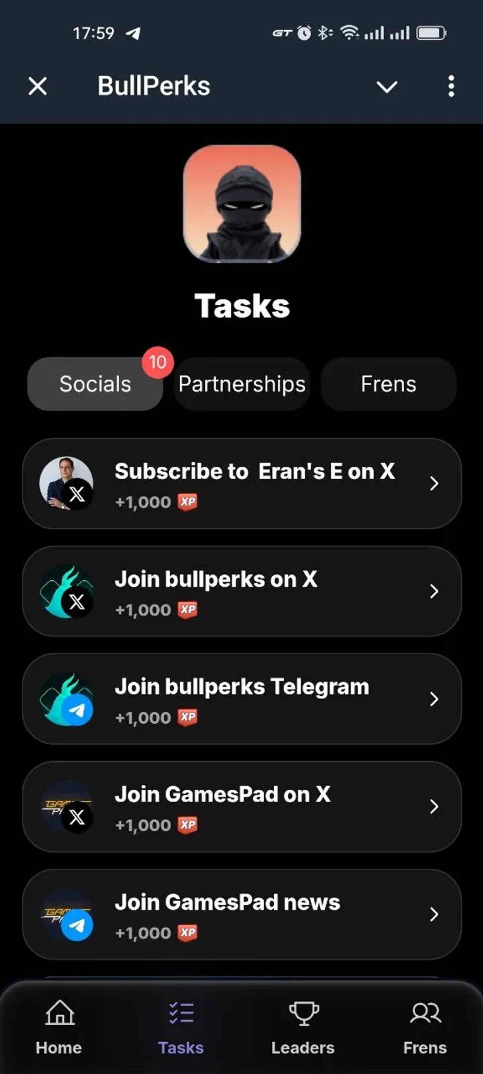 BullPerks в Телеграм — скриншот 4