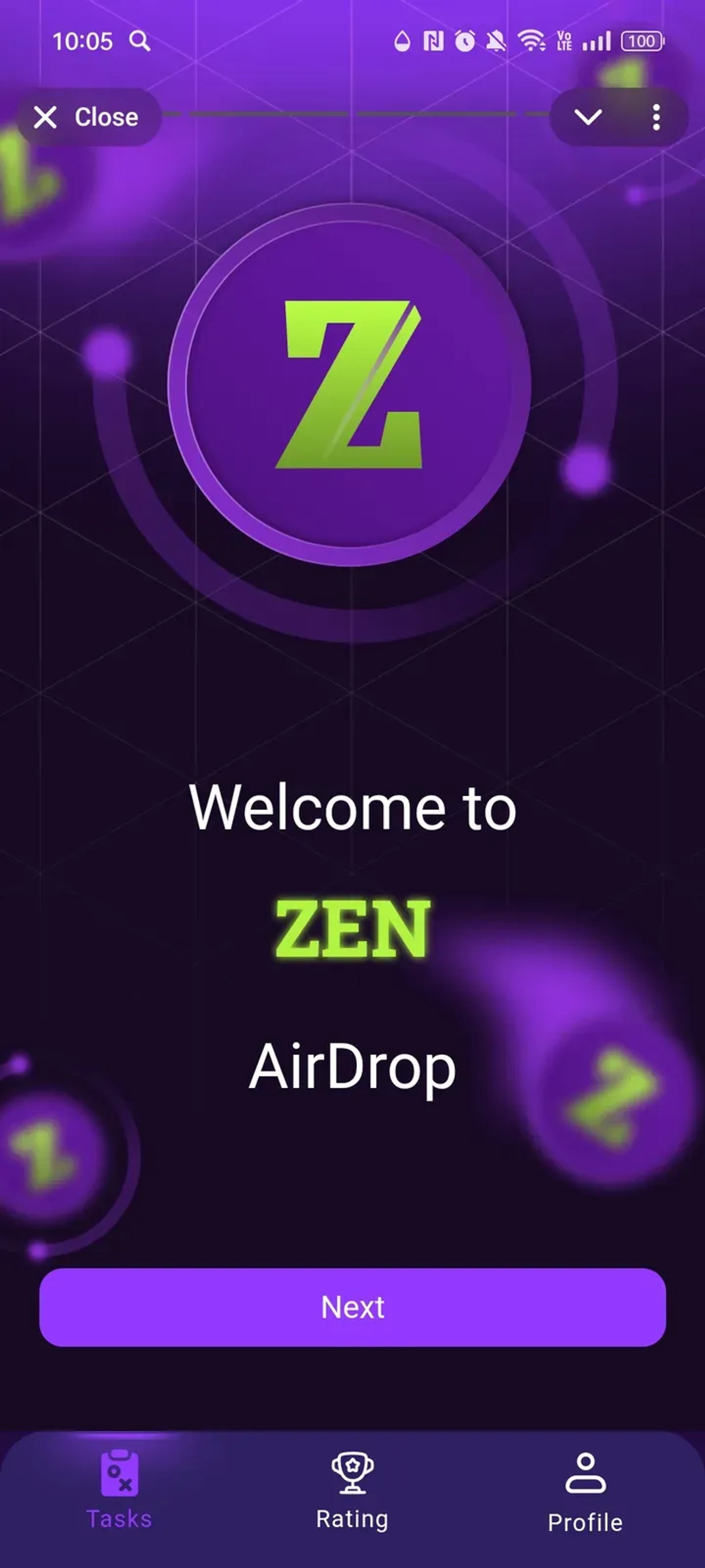 ZEN Airdrop в Телеграм — скриншот 1