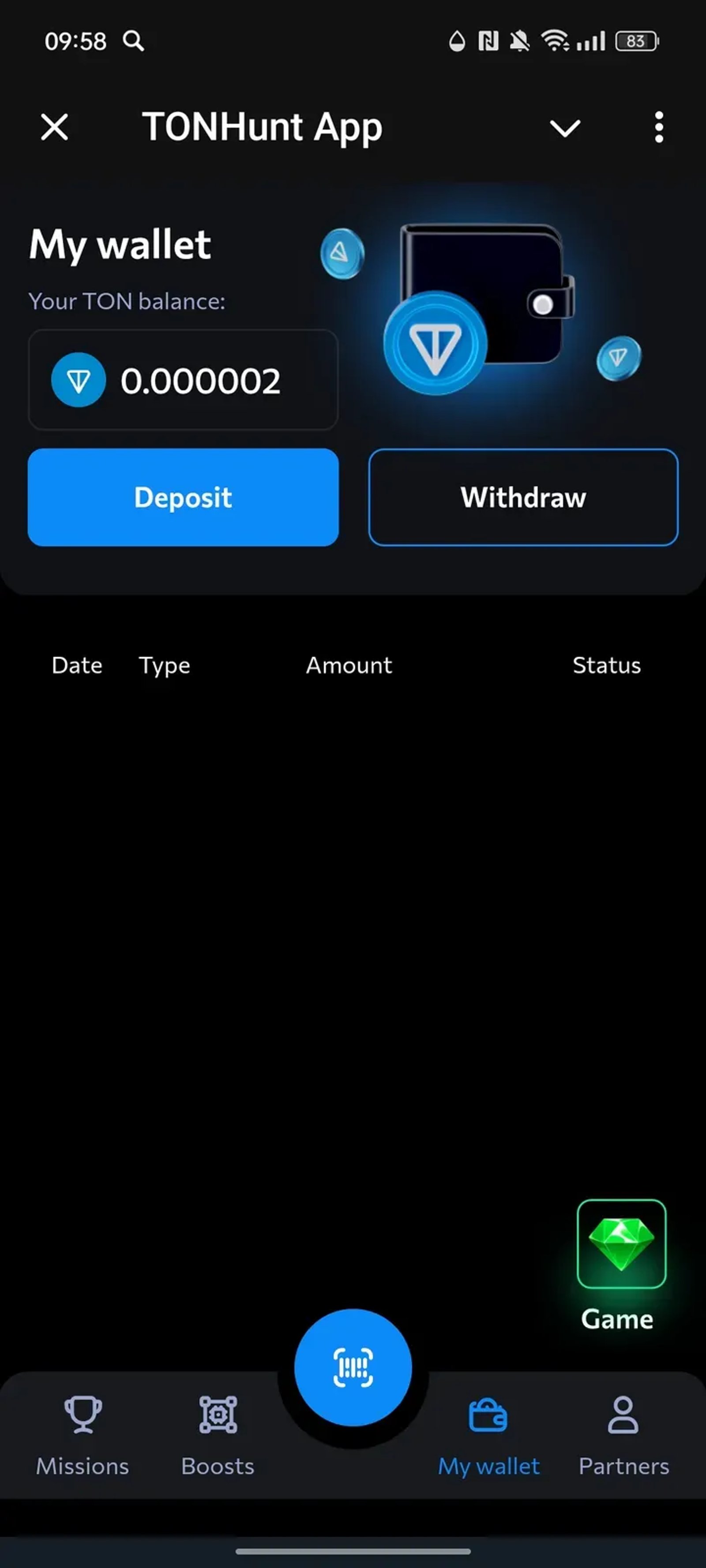 TONHunt App в Телеграм — скриншот 3