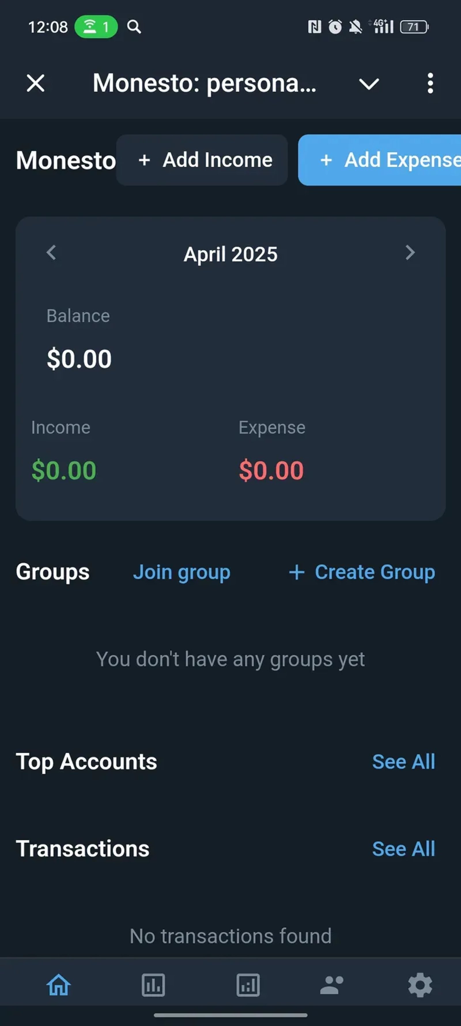 Monesto: personal and group expense tracker в Телеграм — скриншот 2