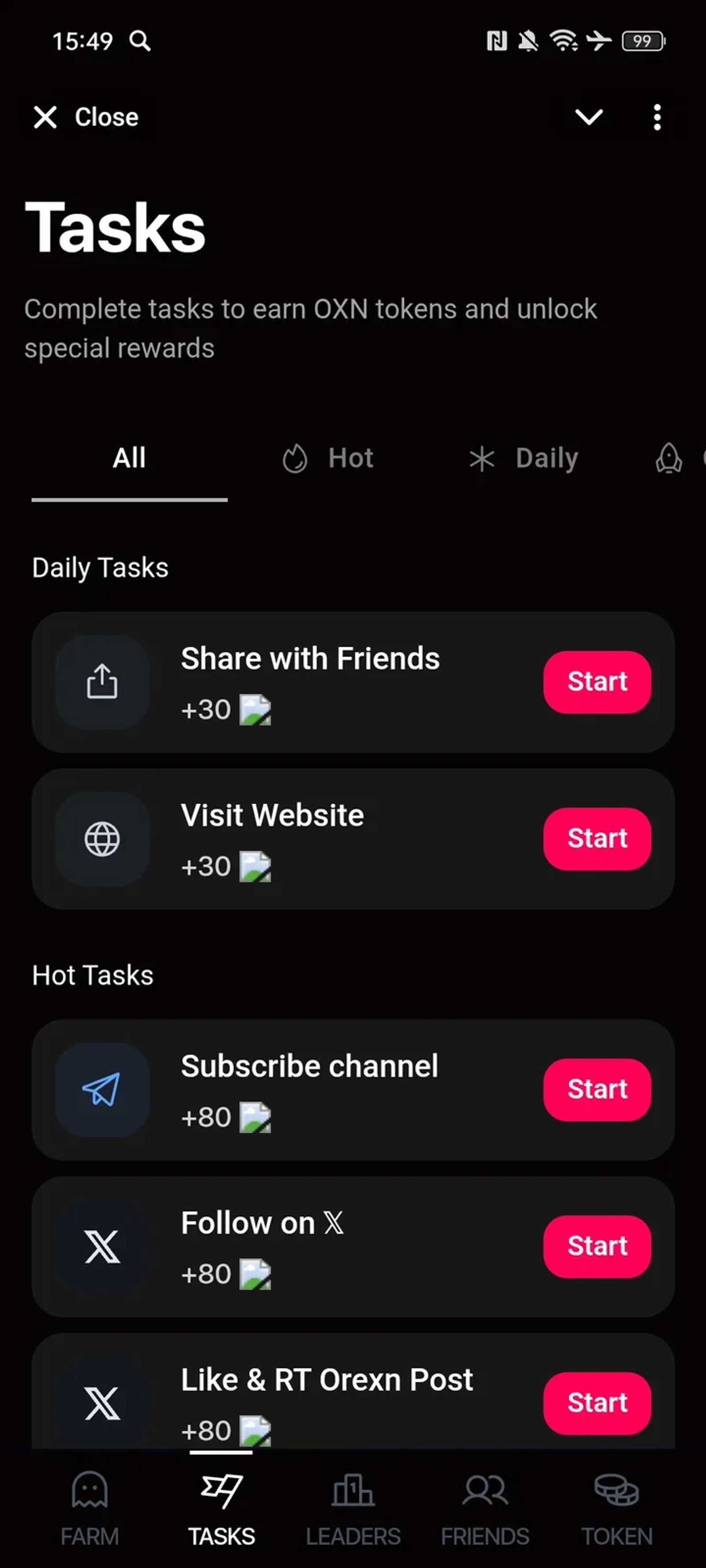 Orexn Telegram Screenshot 2