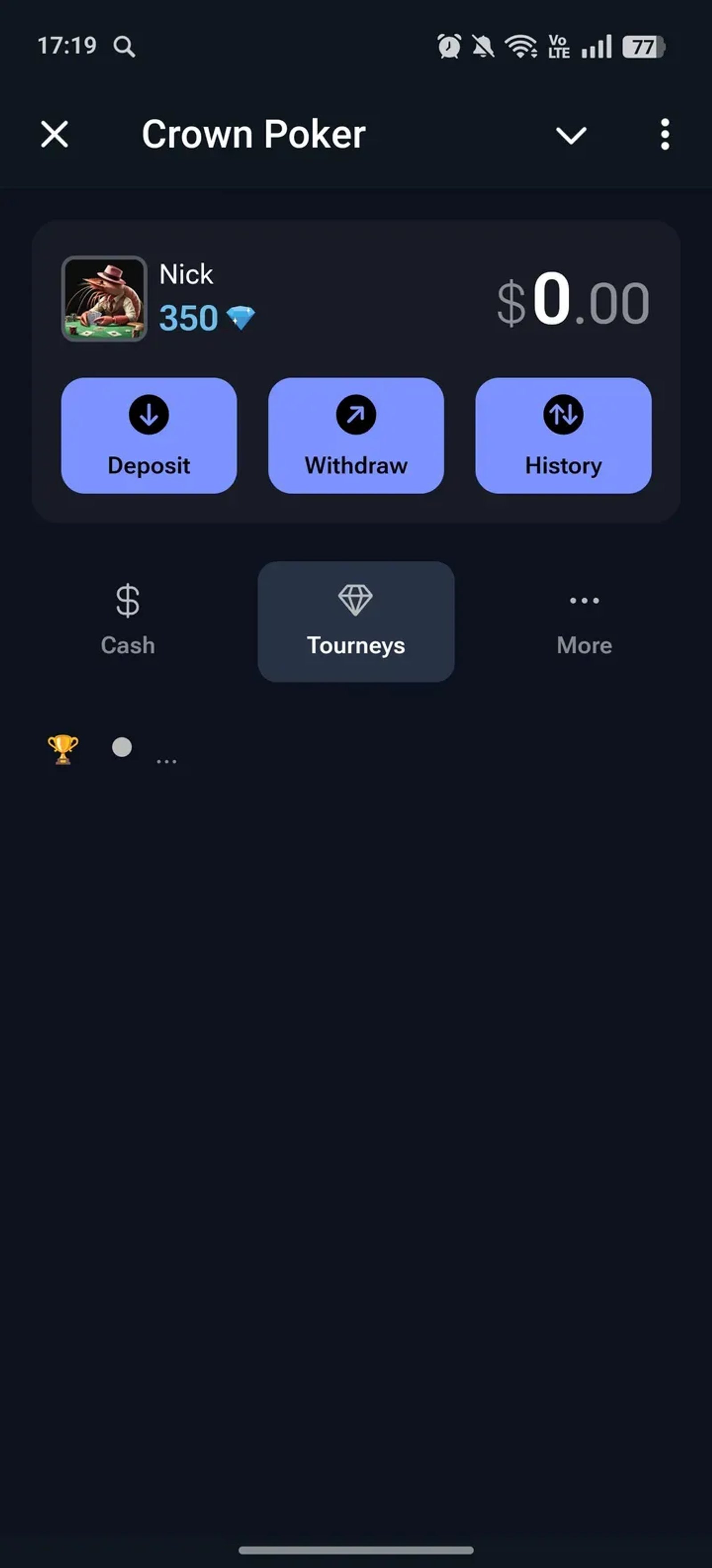 Crown Poker в Telegram — скриншот 3