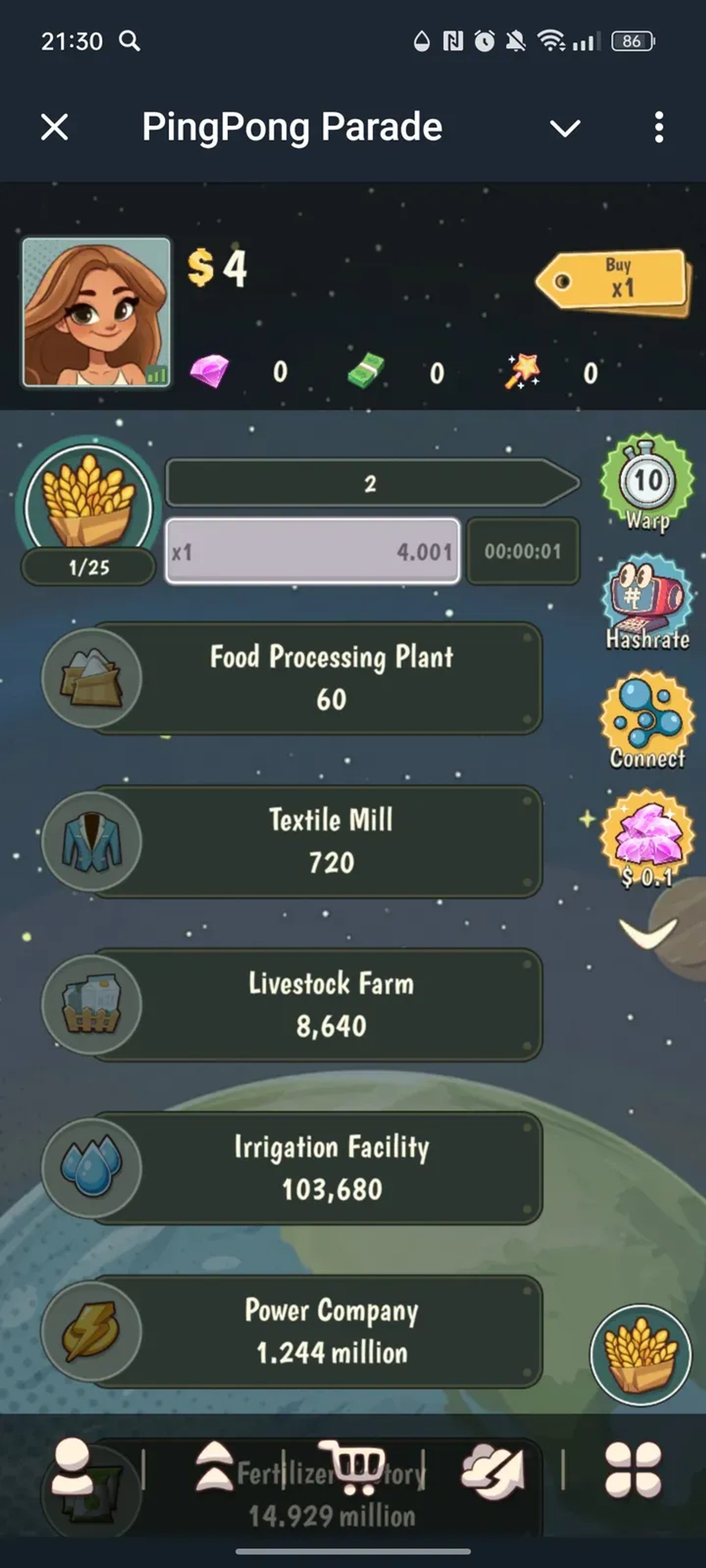 PingPong Parade в Телеграм — скриншот 1