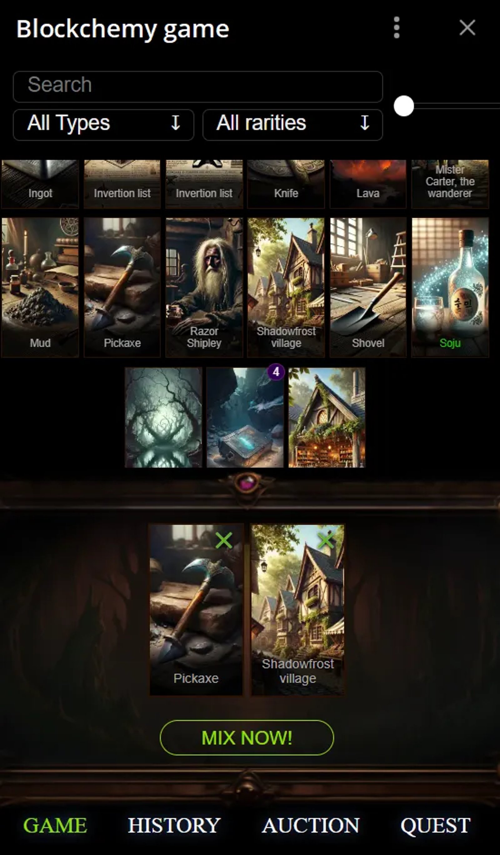 Blockchemy game в Телеграм — скриншот 5