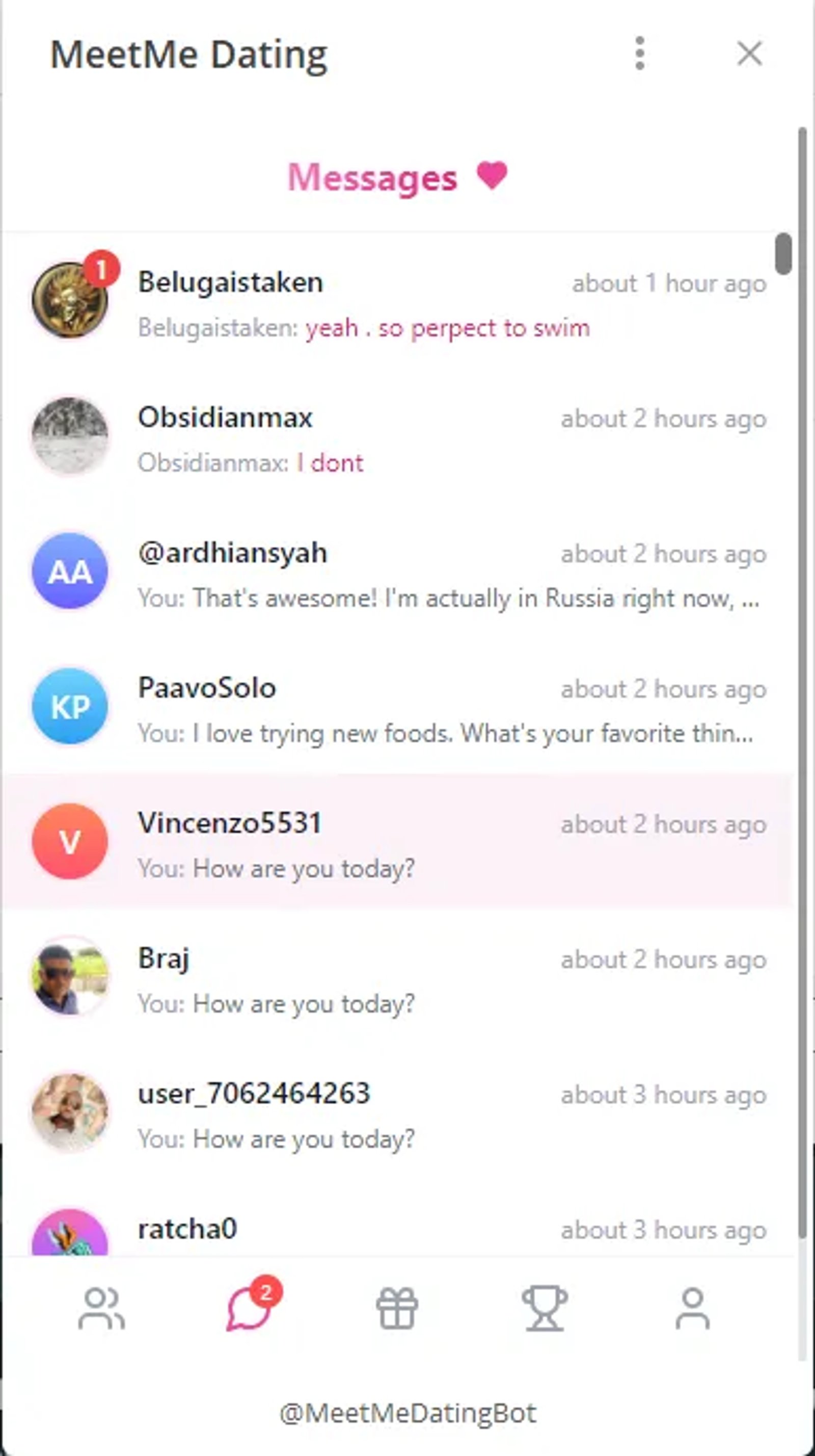 MeetMe Telegram Screenshot 3