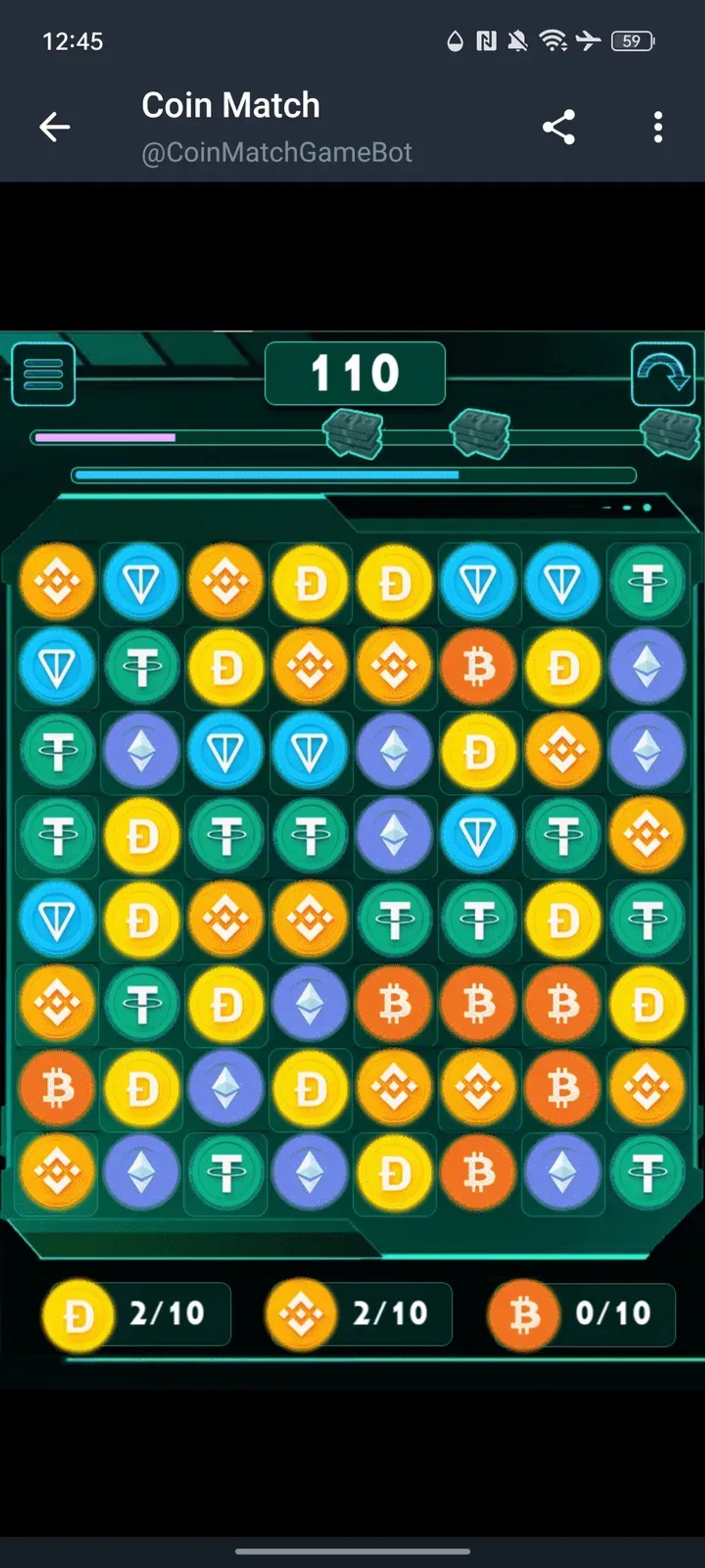 Coin Match Game в Телеграм — скриншот 3