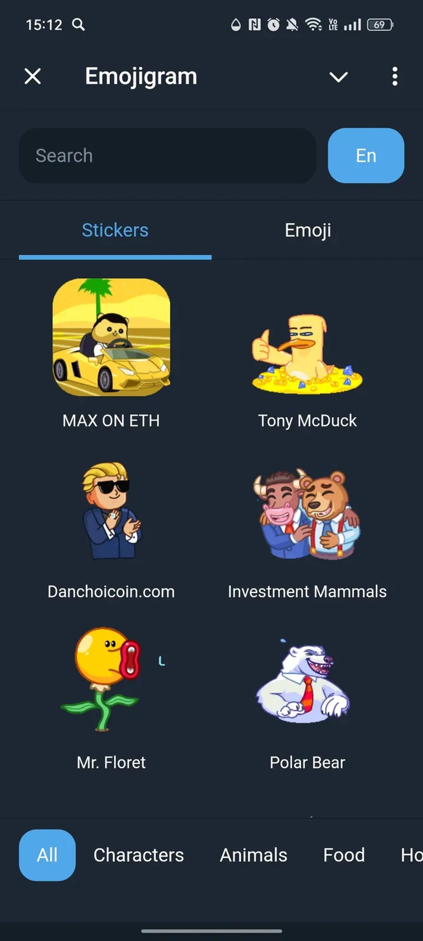 Emojigram в Телеграм — скриншот 1
