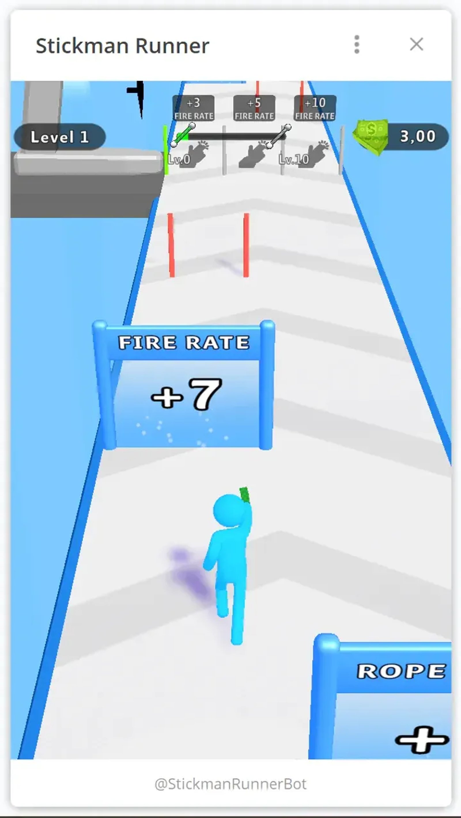 Stickman Runner в Телеграм — скриншот 1