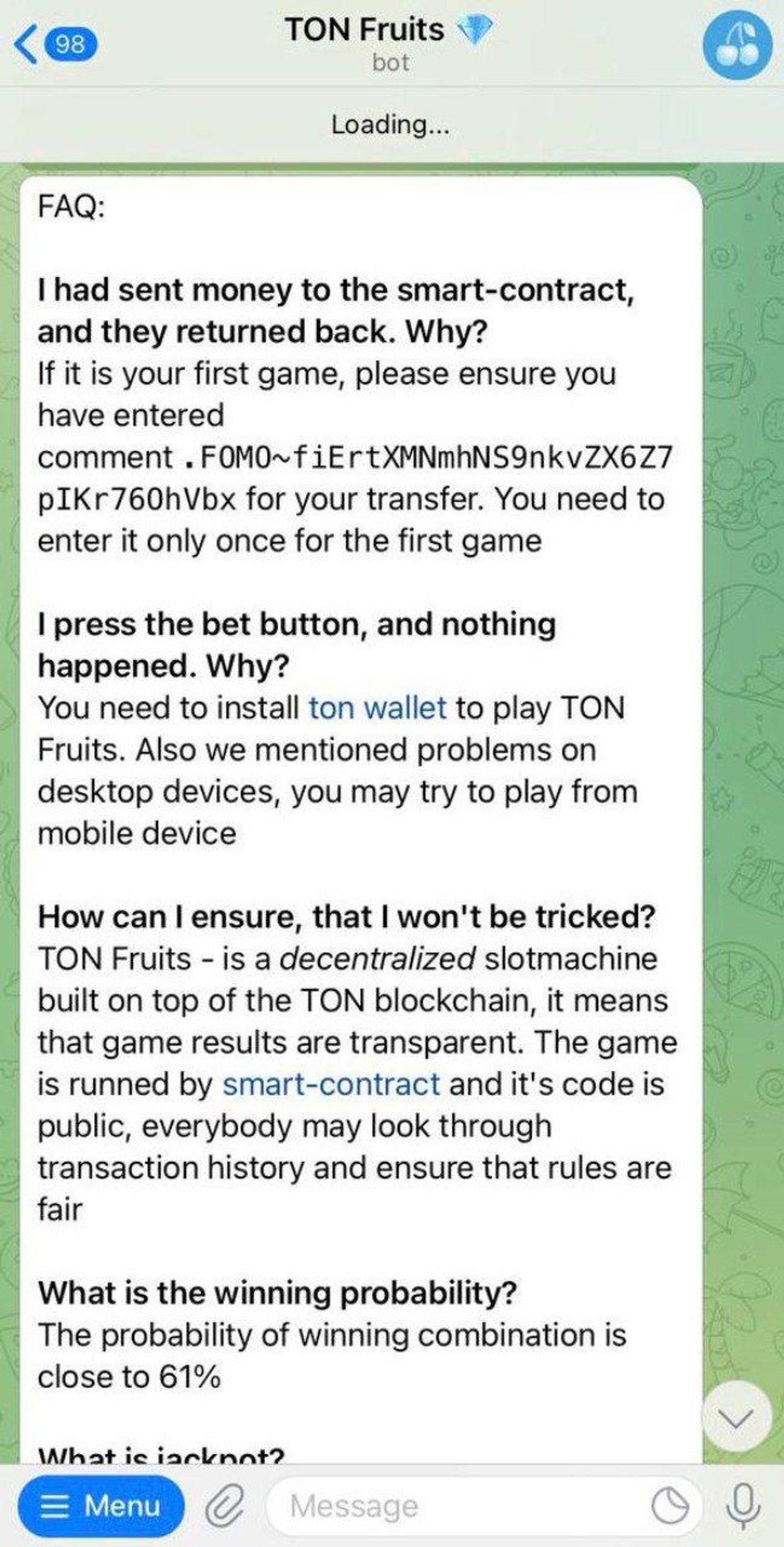 TON Fruits в Телеграм — скриншот 3