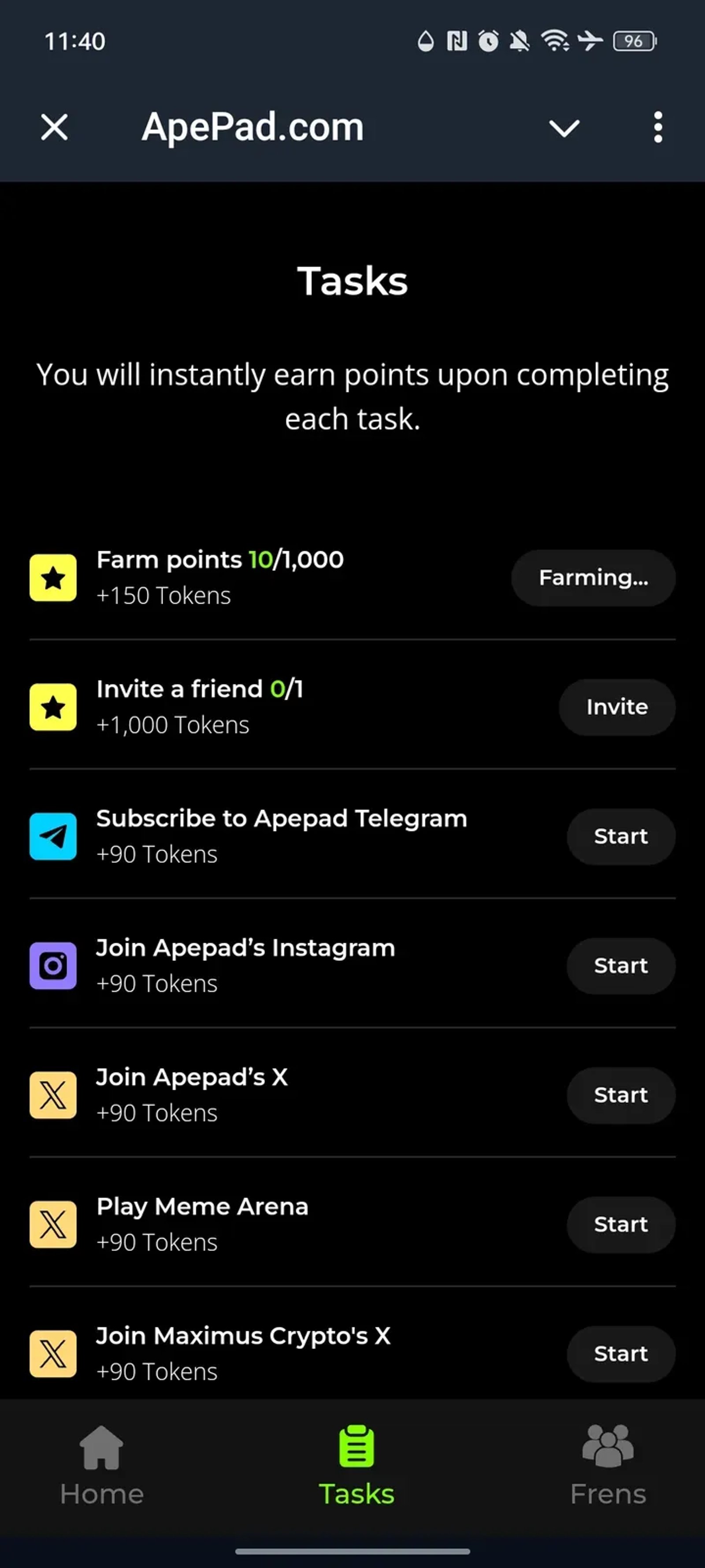 ApePad.com в Телеграм — скриншот 3