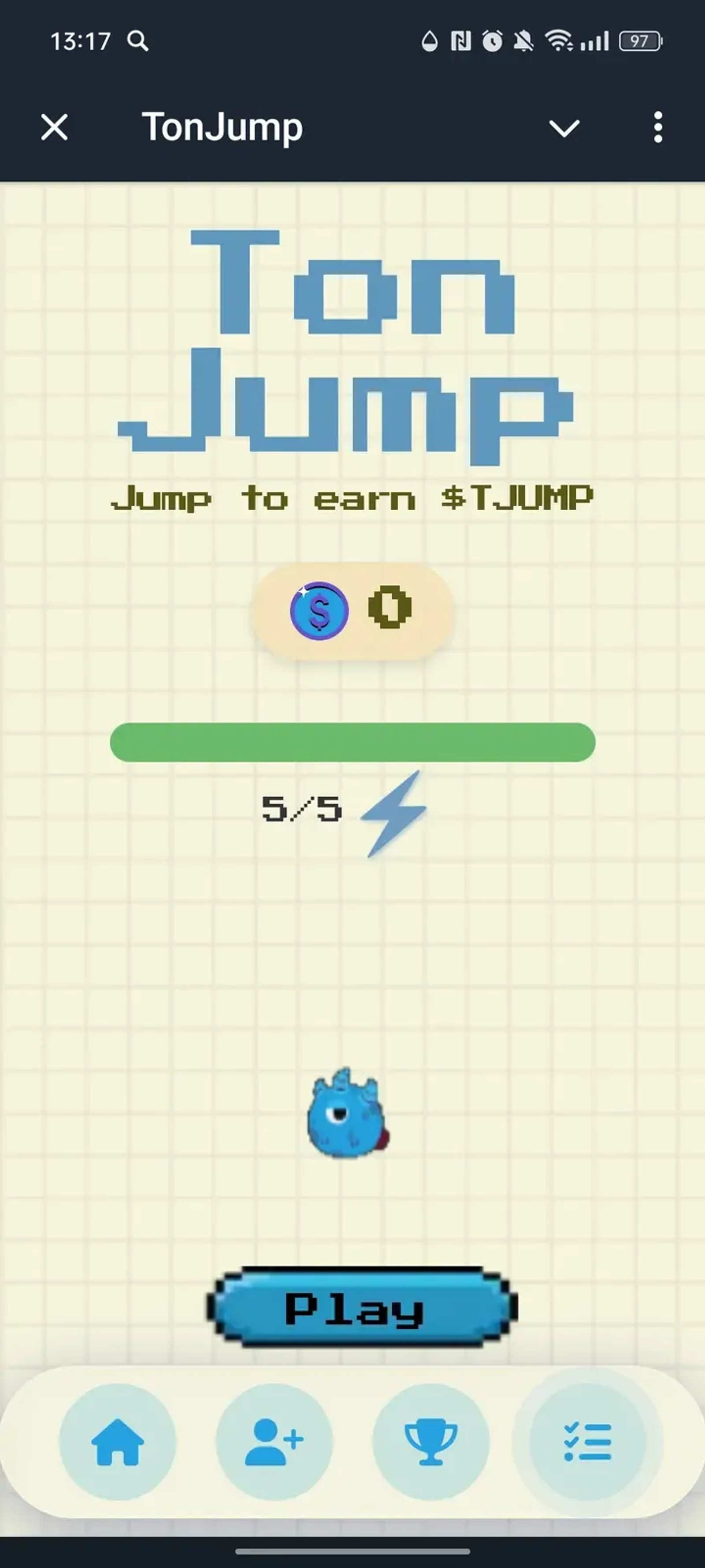 TonJump в Телеграм — скриншот 1