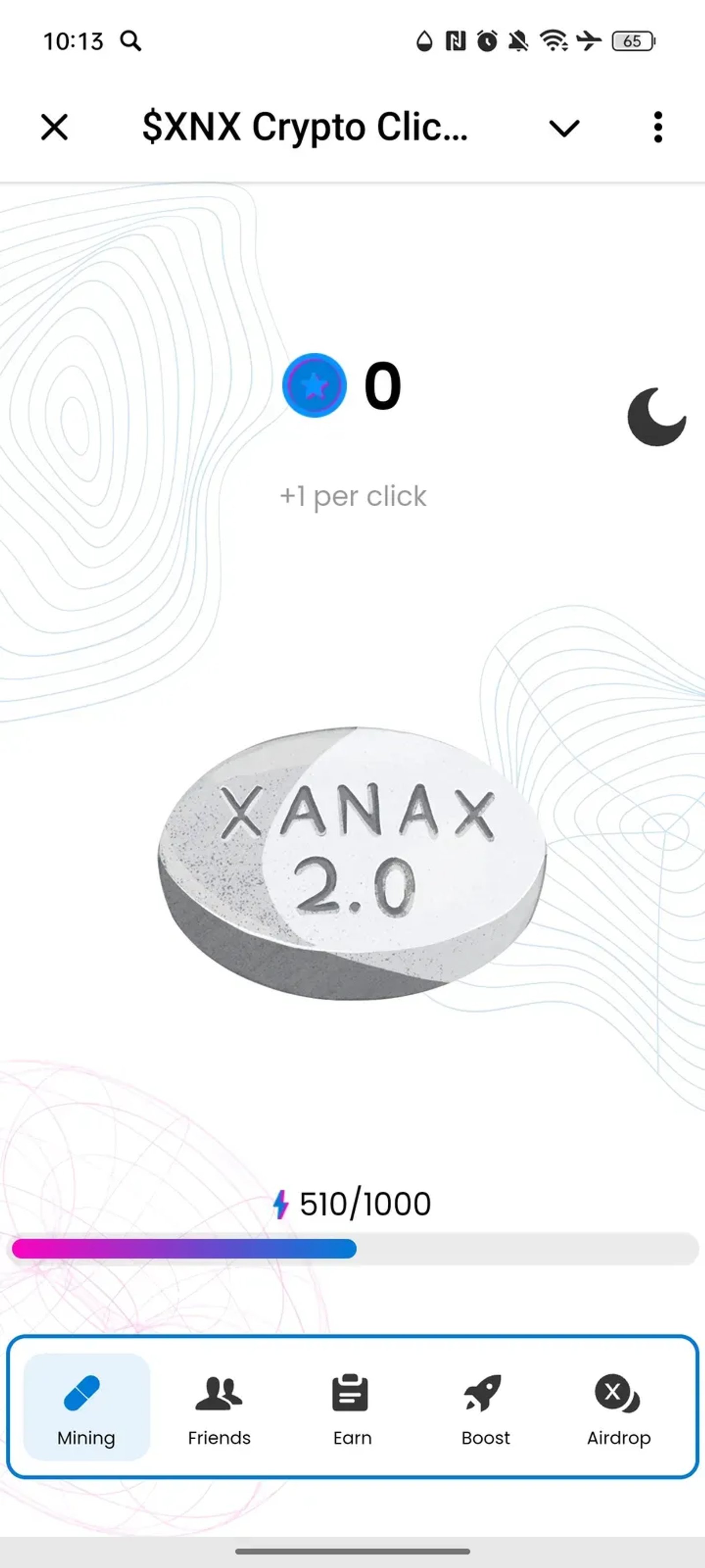 $XNX Crypto Clicker в Телеграм — скриншот 1