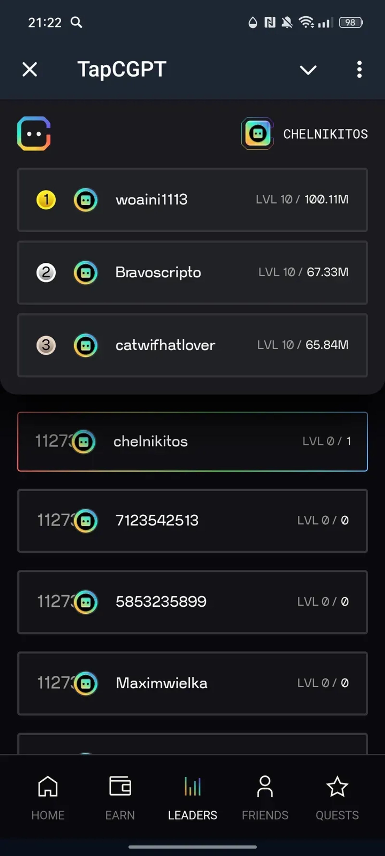 TapCGPT в Телеграм — скриншот 3