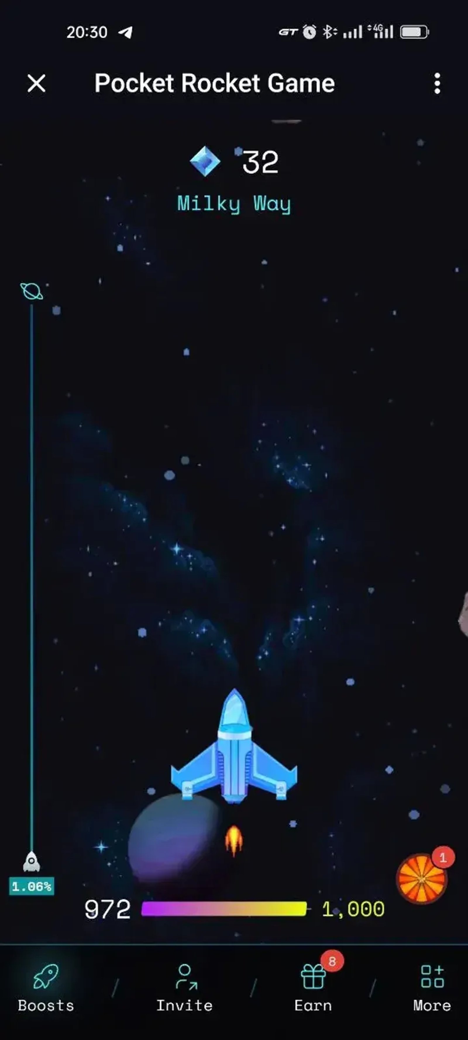 Pocket Rocket Game в Телеграм — скриншот 3