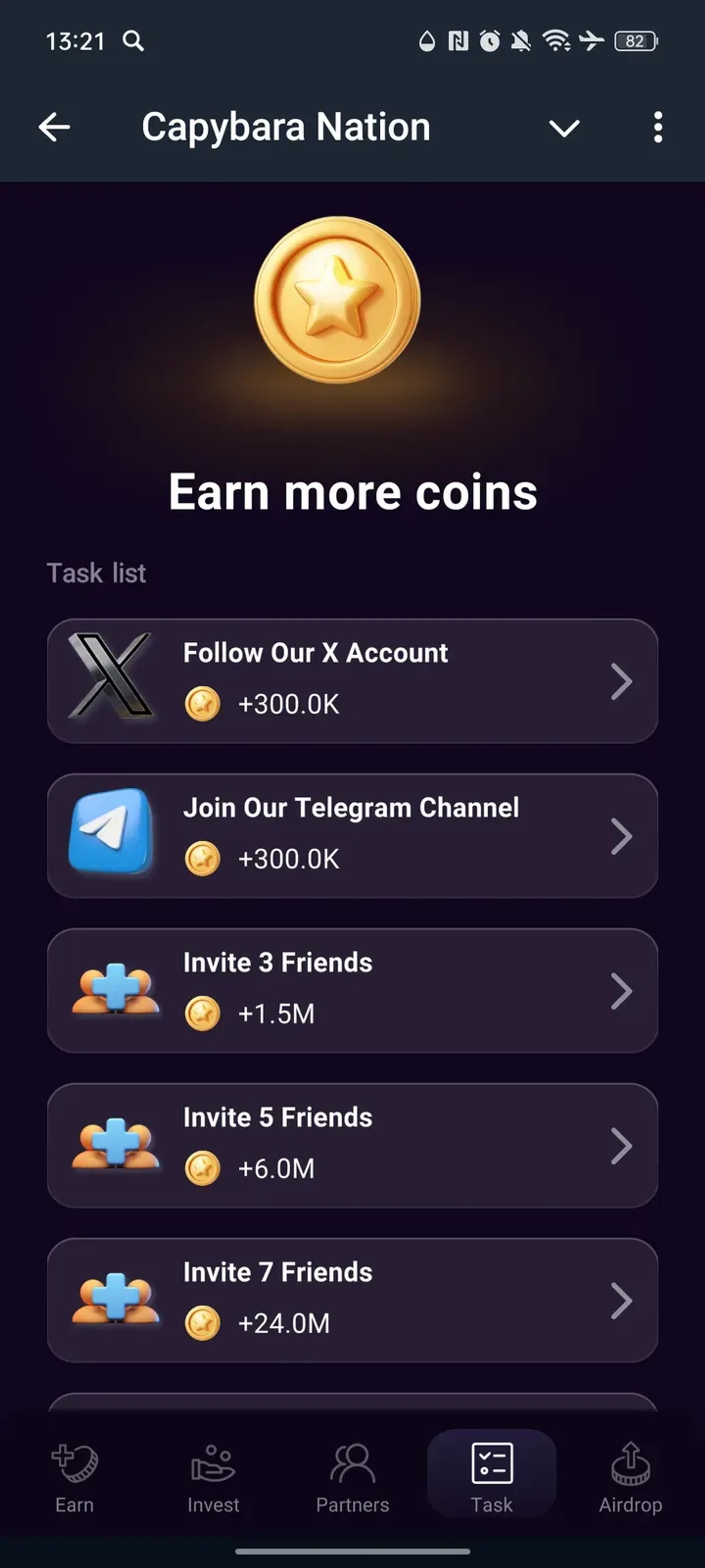 Capybara Nation в Телеграм — скриншот 4