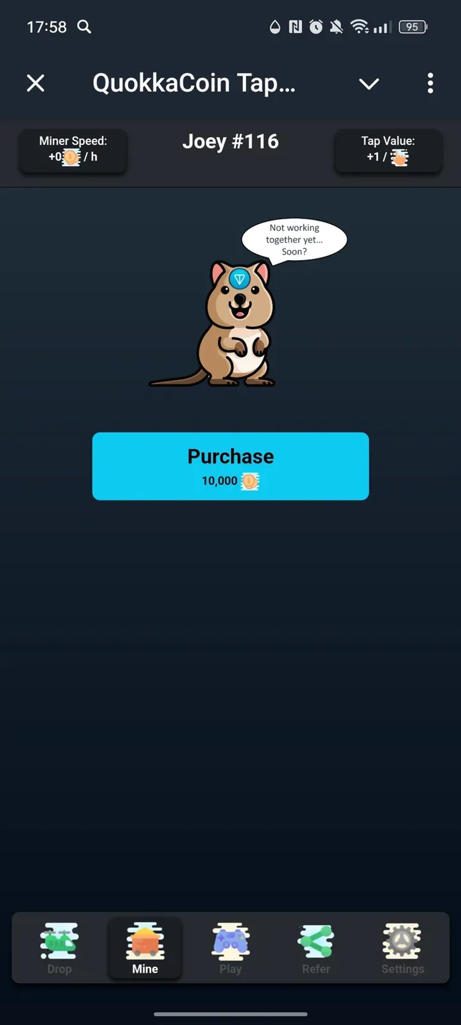 QuokkaCoin Tap Bot в Телеграм — скриншот 2