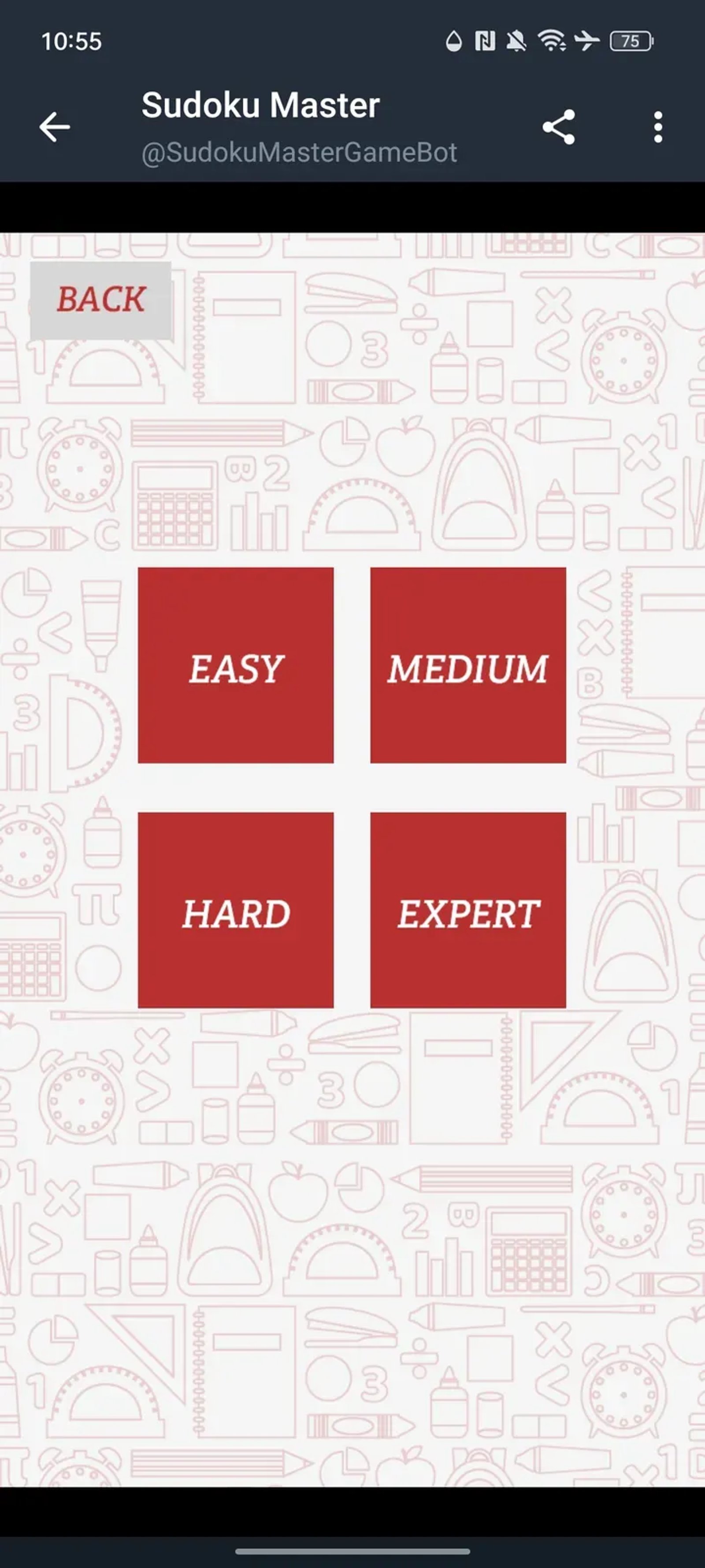 Sudoku Master Game в Телеграм — скриншот 2