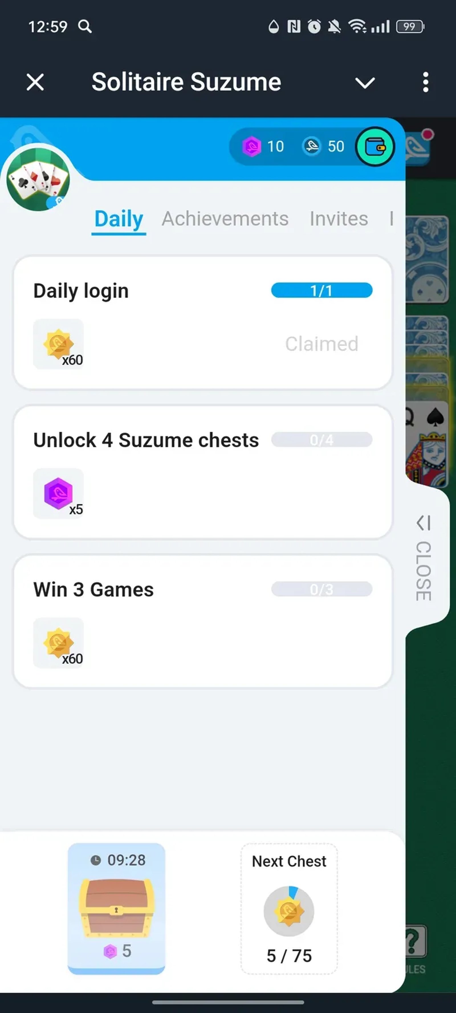 Solitaire Suzume в Телеграм — скриншот 4