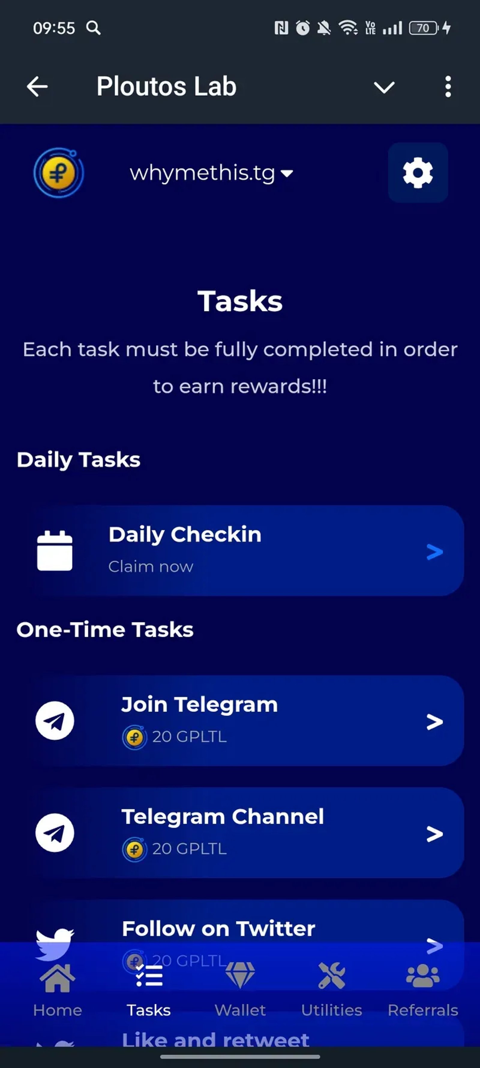 Ploutos Lab в Телеграм — скриншот 2