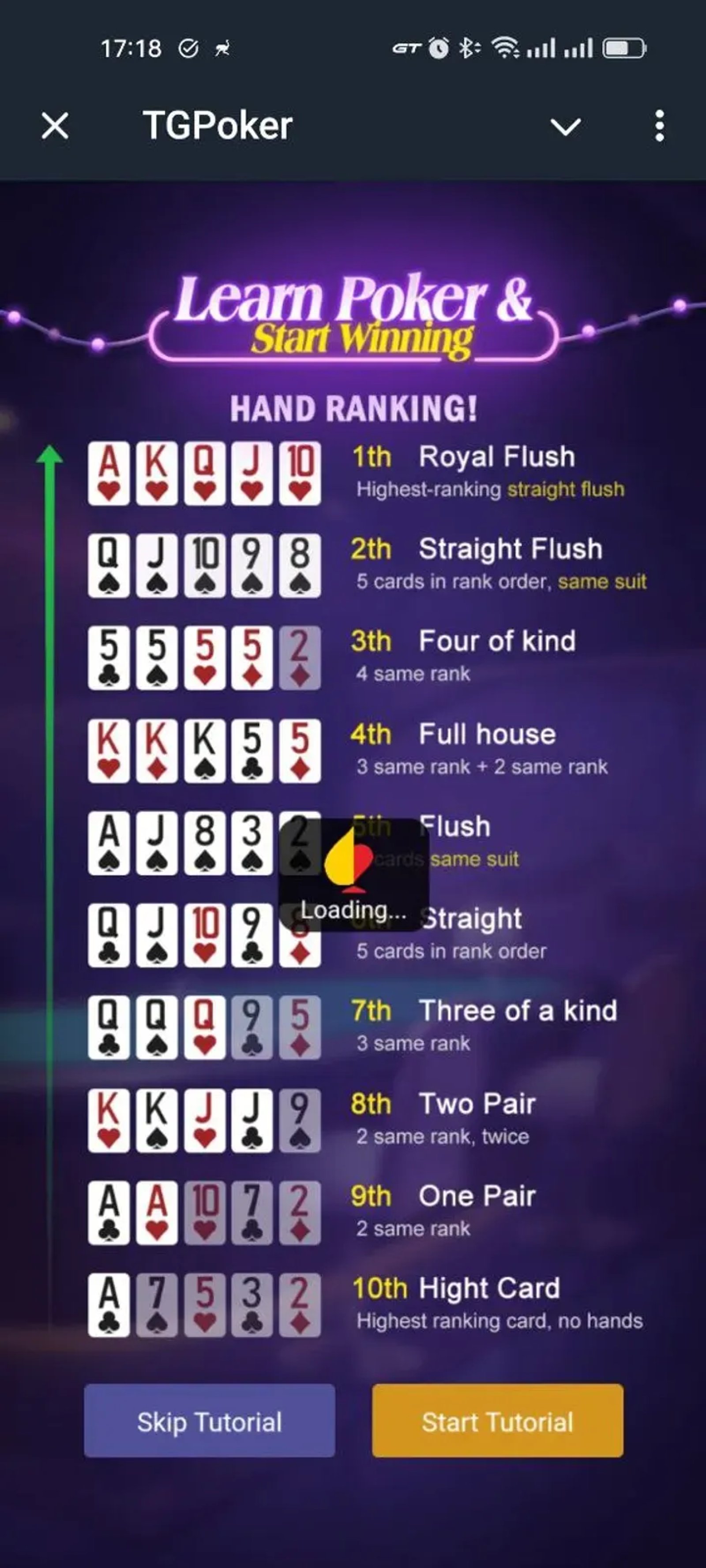 TGPoker в Телеграм — скриншот 4